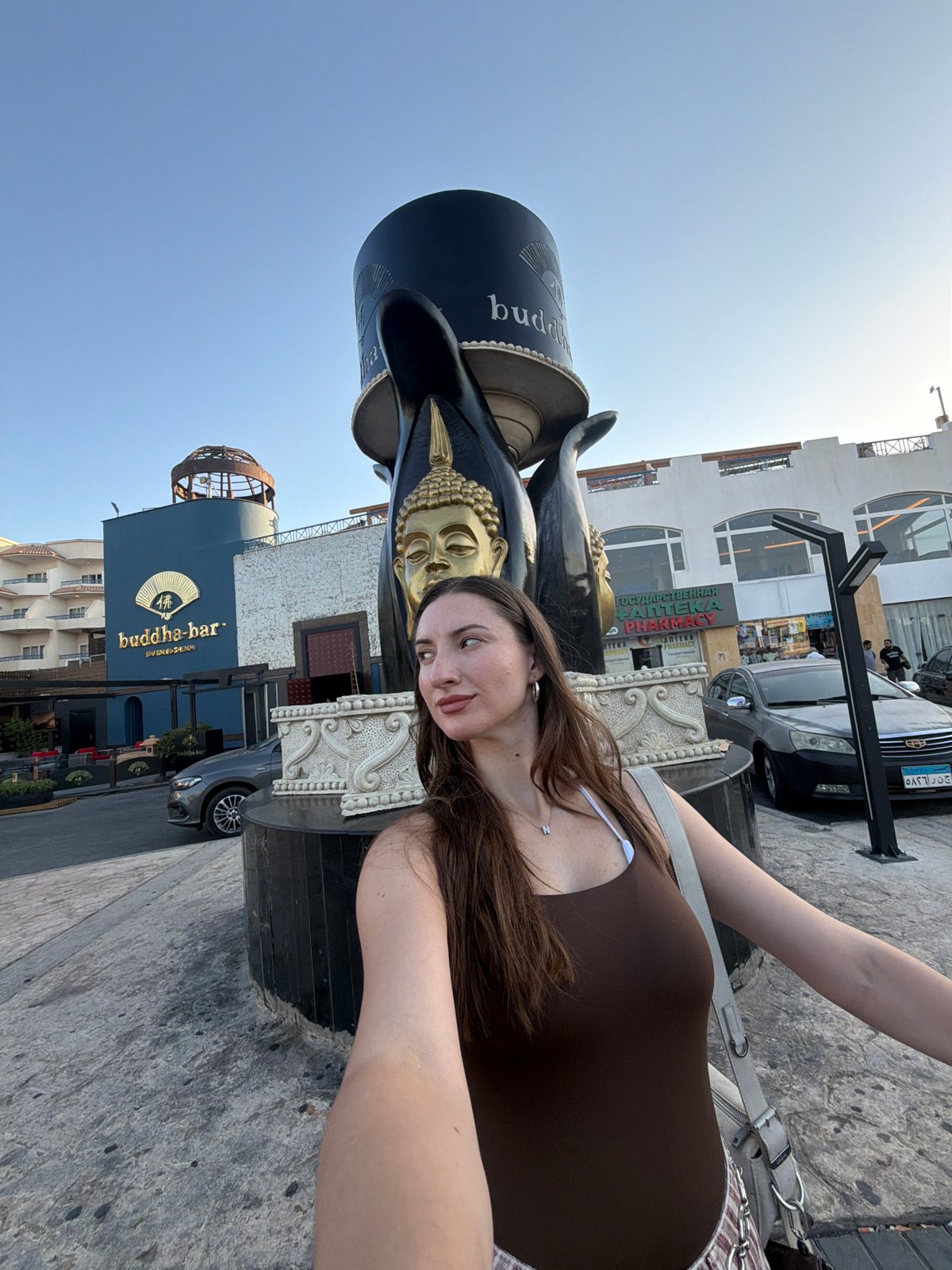 Afternoon foot traffic along Sharm El Sheikh's main promenade