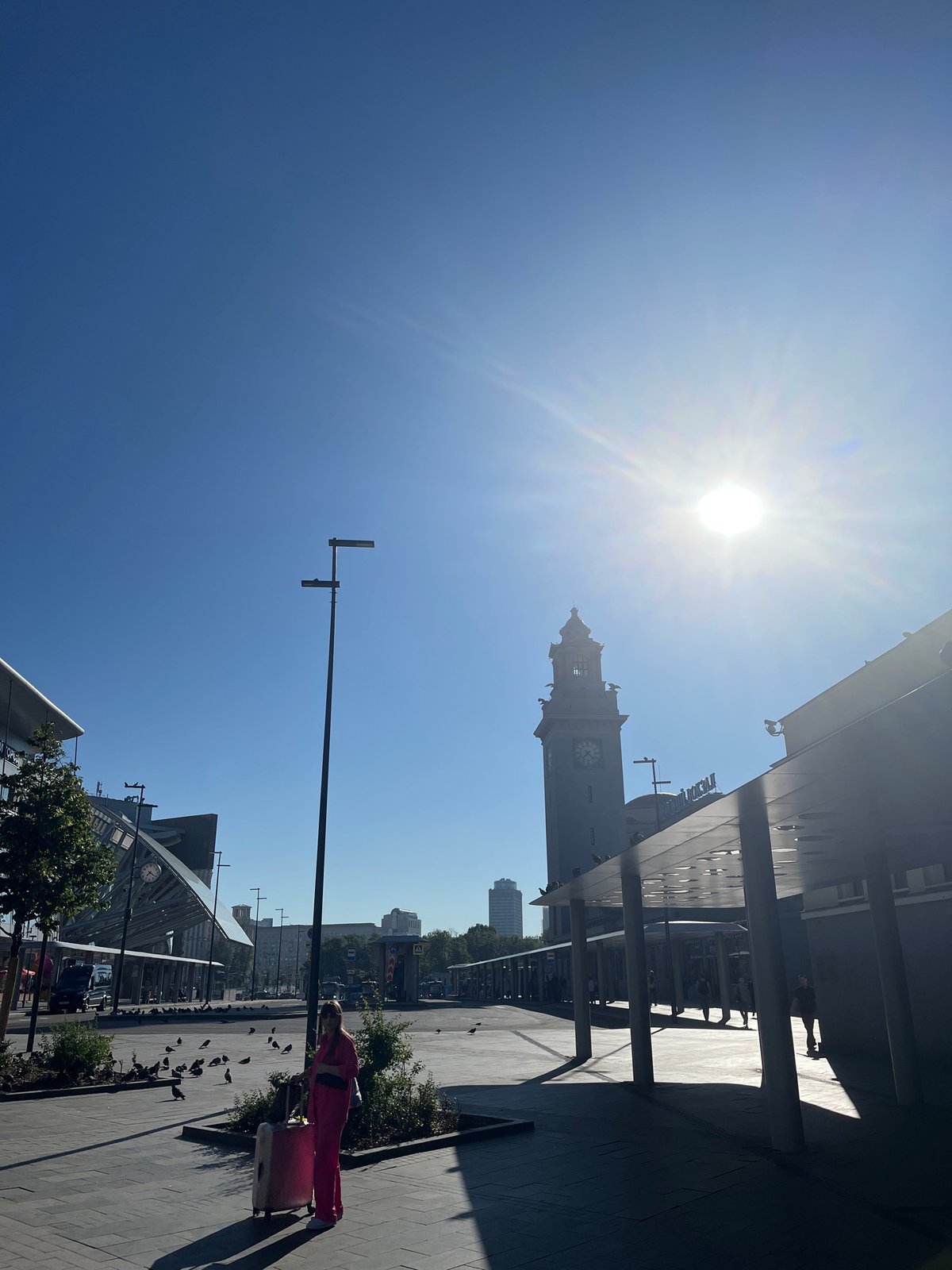 Moscow public square on a sunny June morning