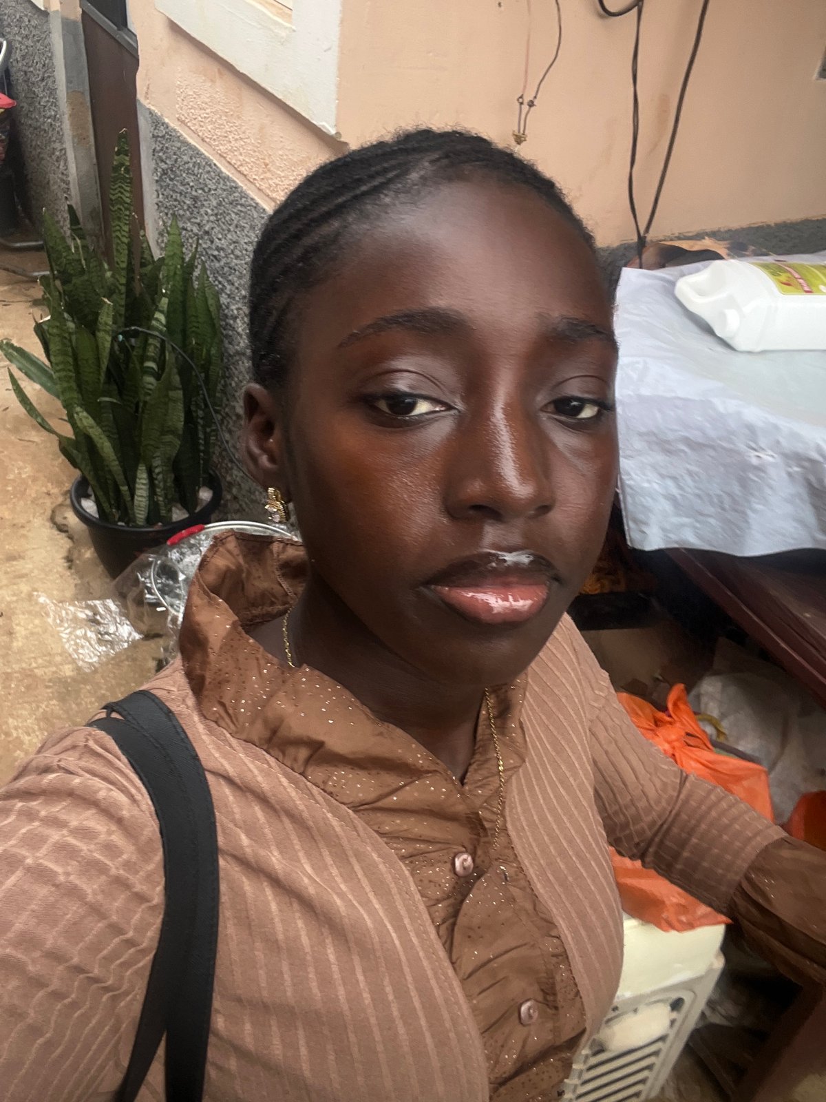 Outdoor selfie moment in Abuja, dressed up and ready