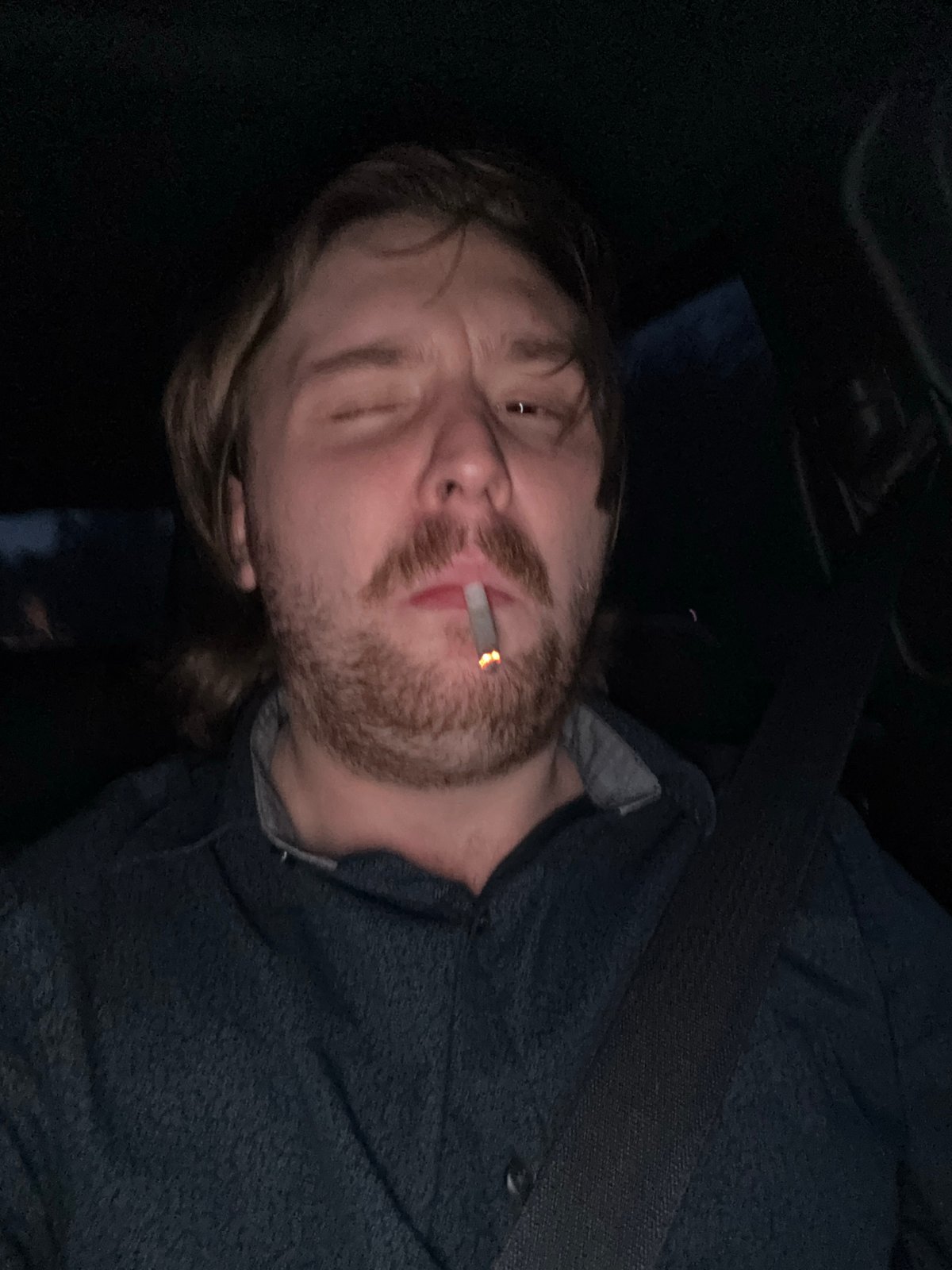 Man photographed smoking in Huixquilucan de Degollado, Mexico
