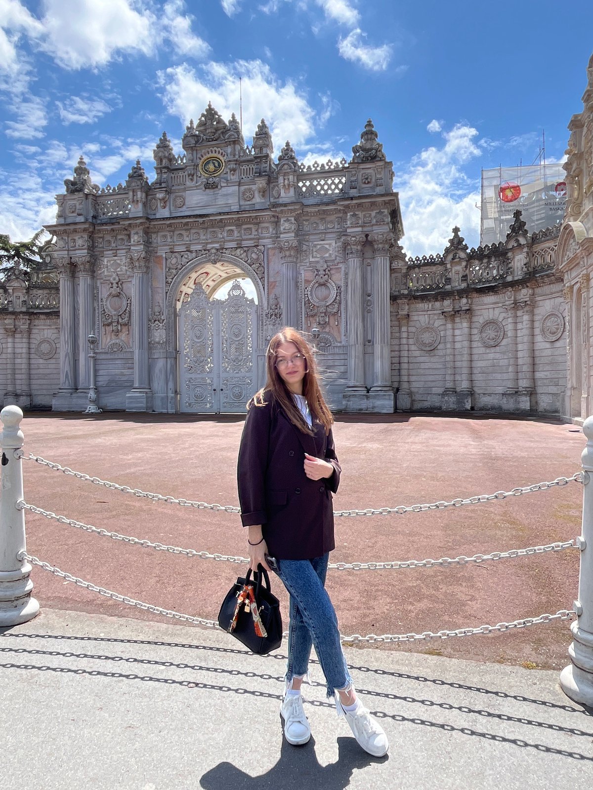 Tourists visit historic Dolmabahçe Palace in Istanbul