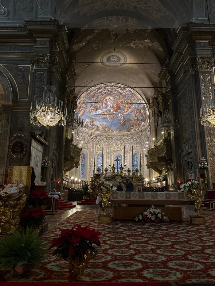 Cathedral interior documented in Ferrara, Italy Friday afternoon