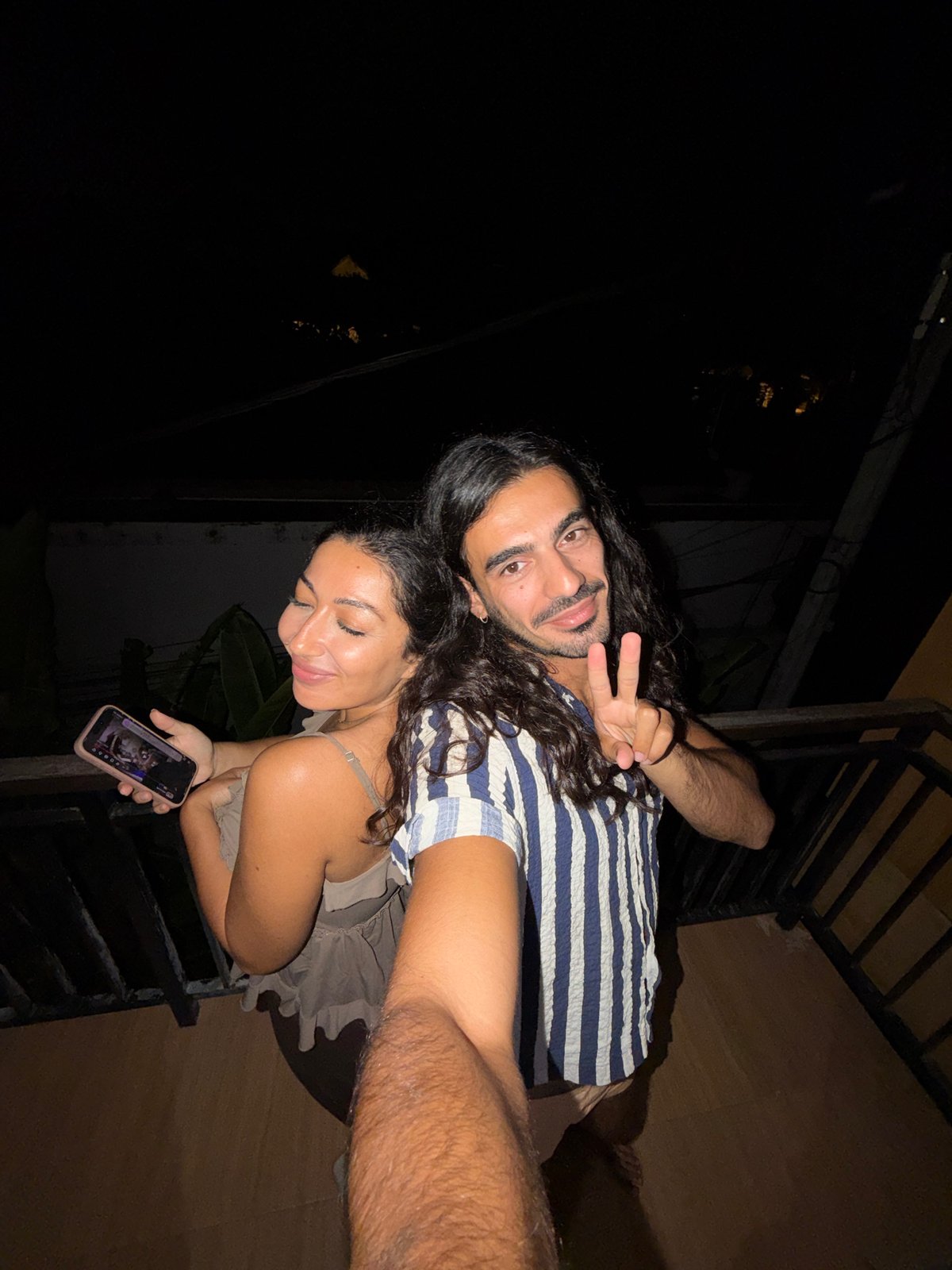 Couple's nighttime selfies and bedroom moments captured in North Kuta