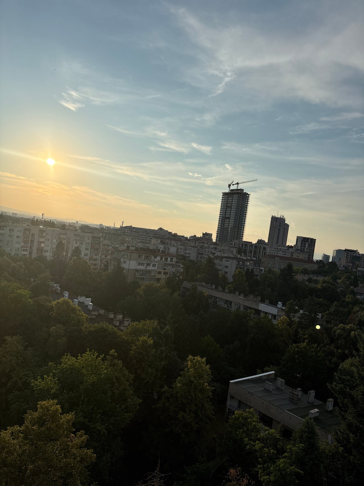 Elevated panoramic views across Sofia's urban skyline