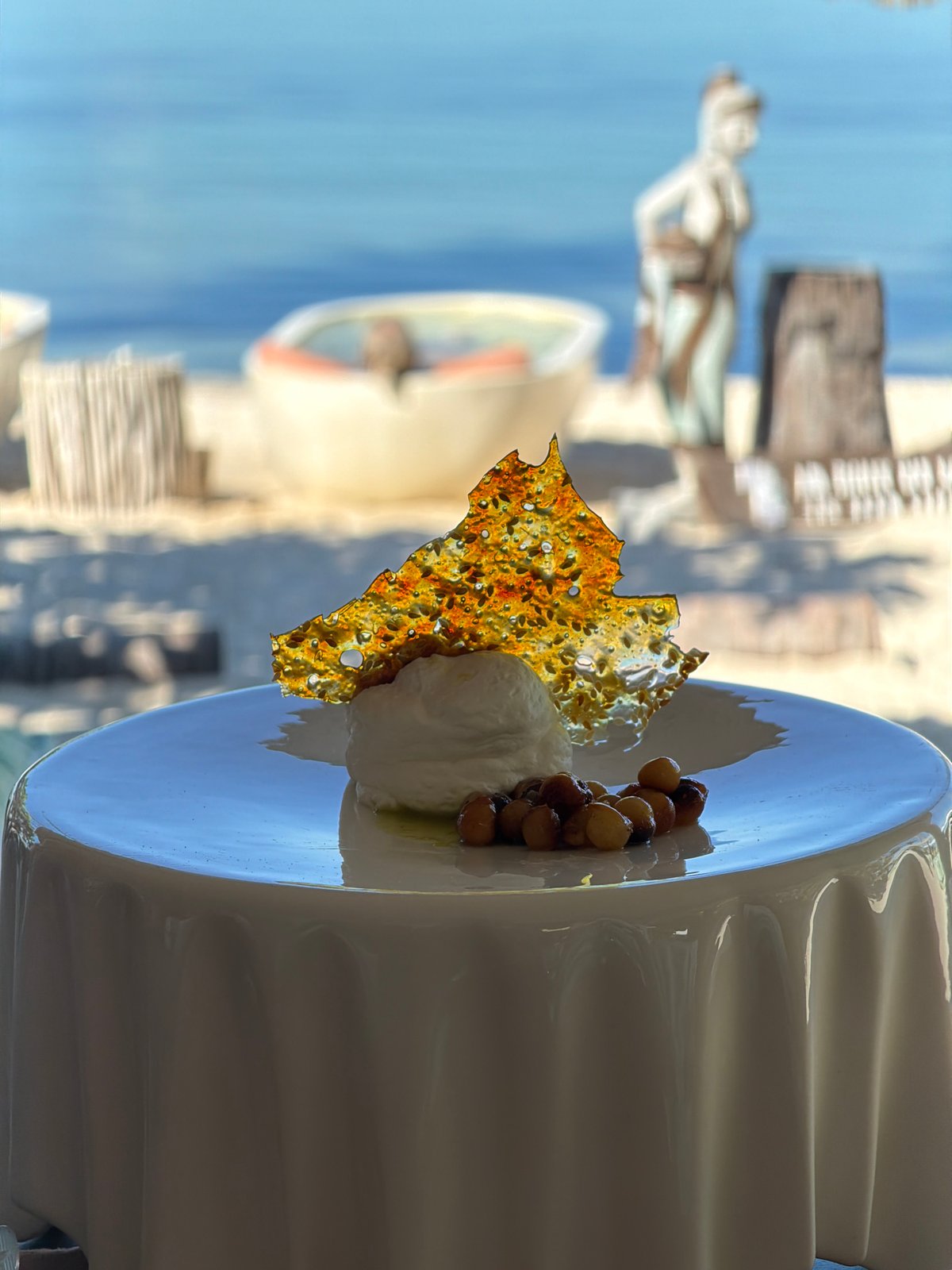 Pink cocktails and elegant desserts at a Thai beachside venue