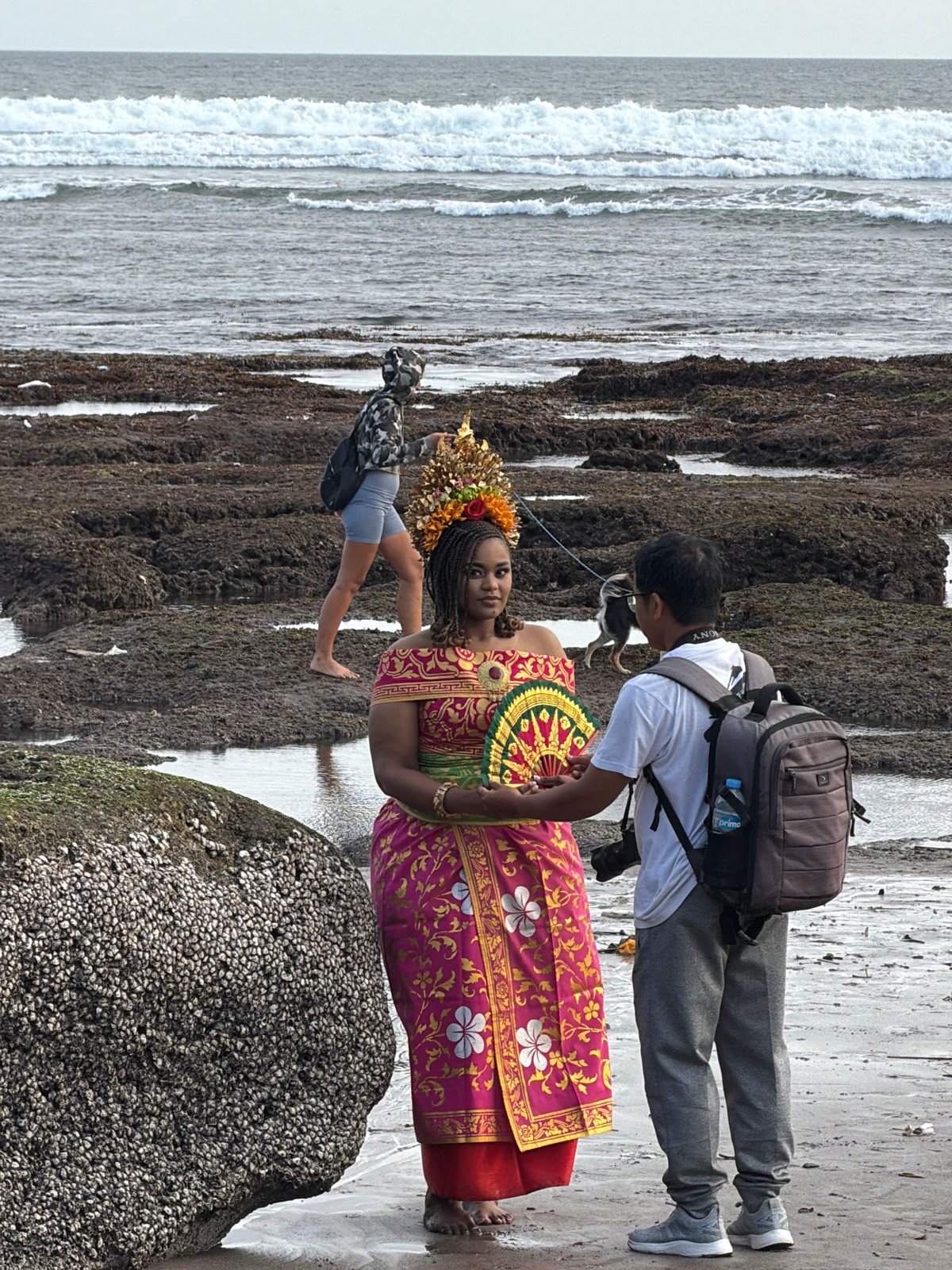 A typical morning on North Kuta beach, Bali