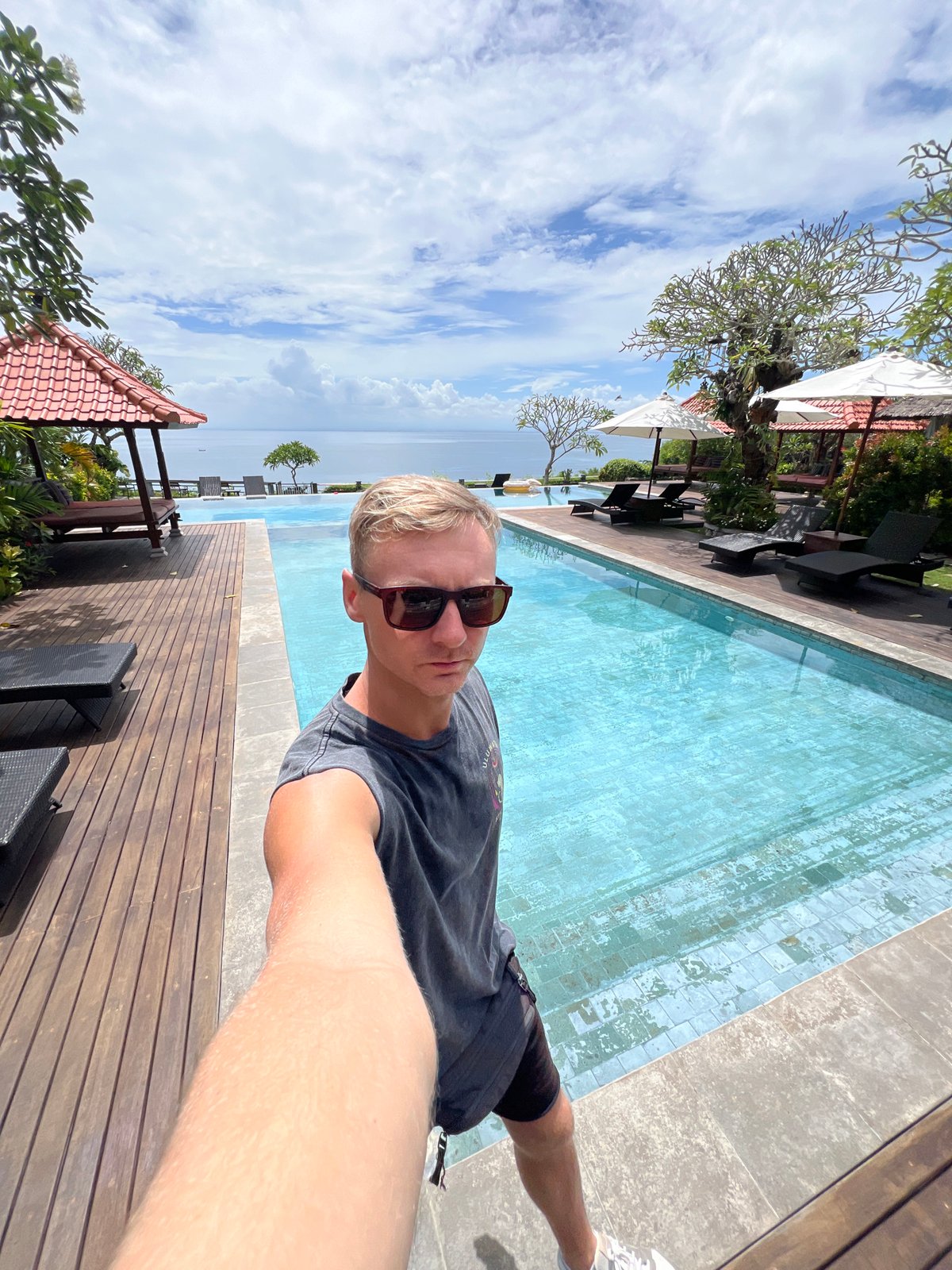 Tourist photos captured at Kuta Selatan resort locations