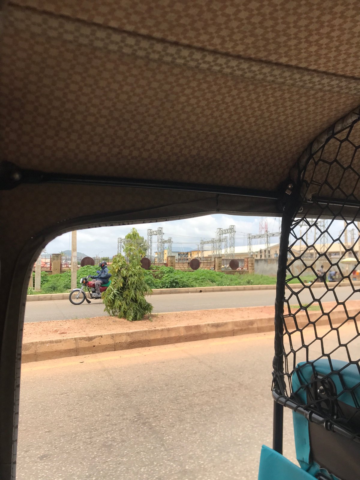 Vehicle journey documented through New Stadium, Nigeria streets