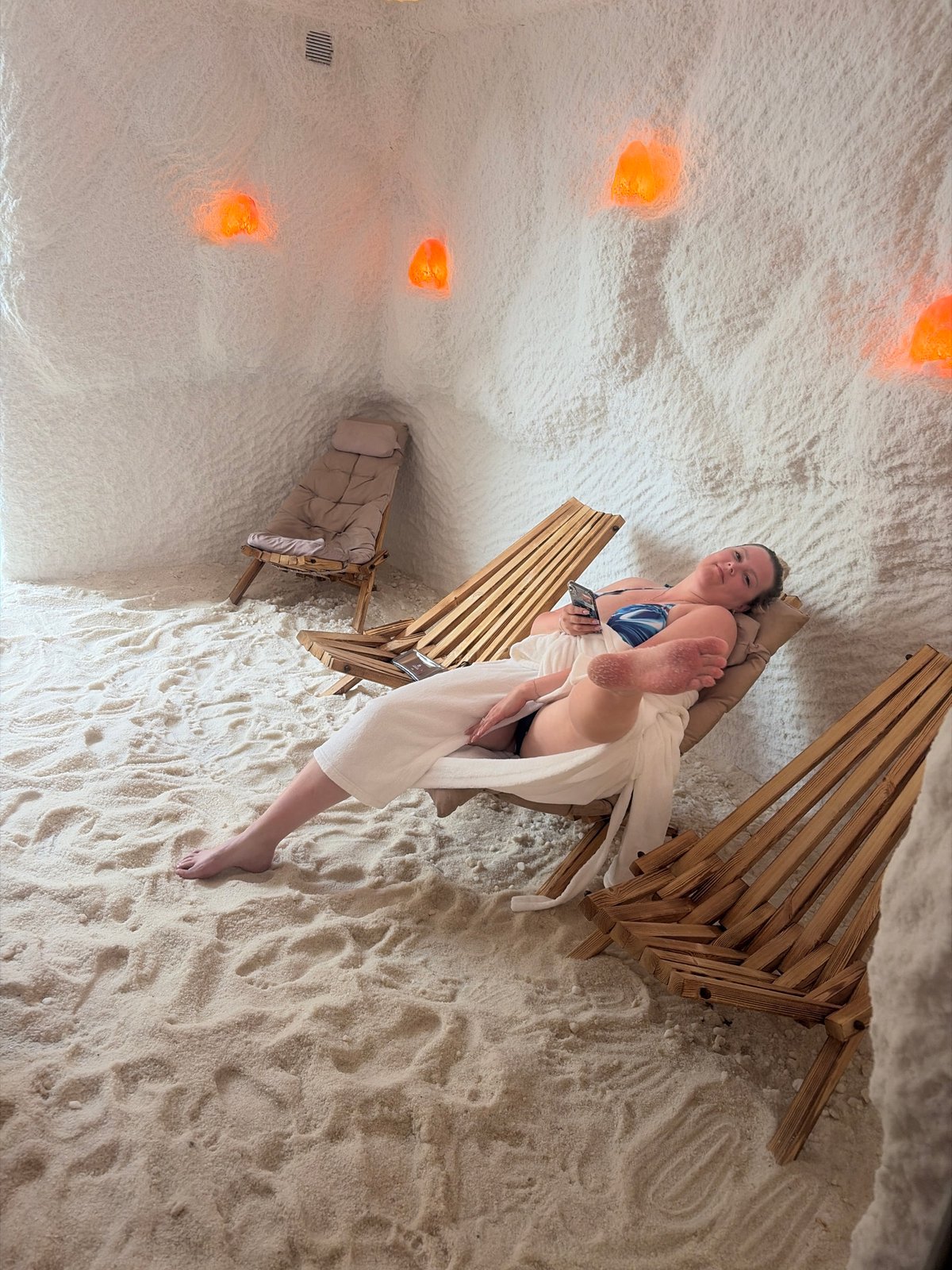 Salt therapy session captured at Anapa wellness facility