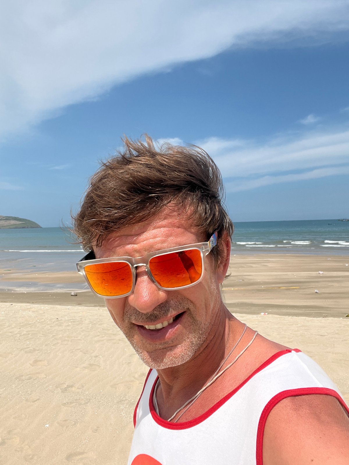 Morning beach selfies and photos in Mui Ne