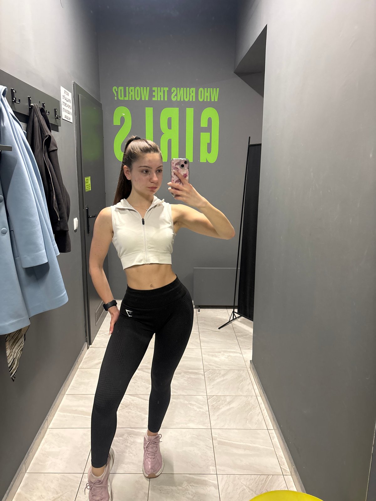 Woman documents workout session at Varna gym facility