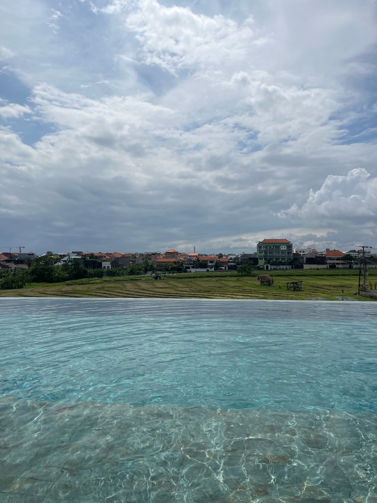 Swimming pools documented in North Kuta Indonesia early morning
