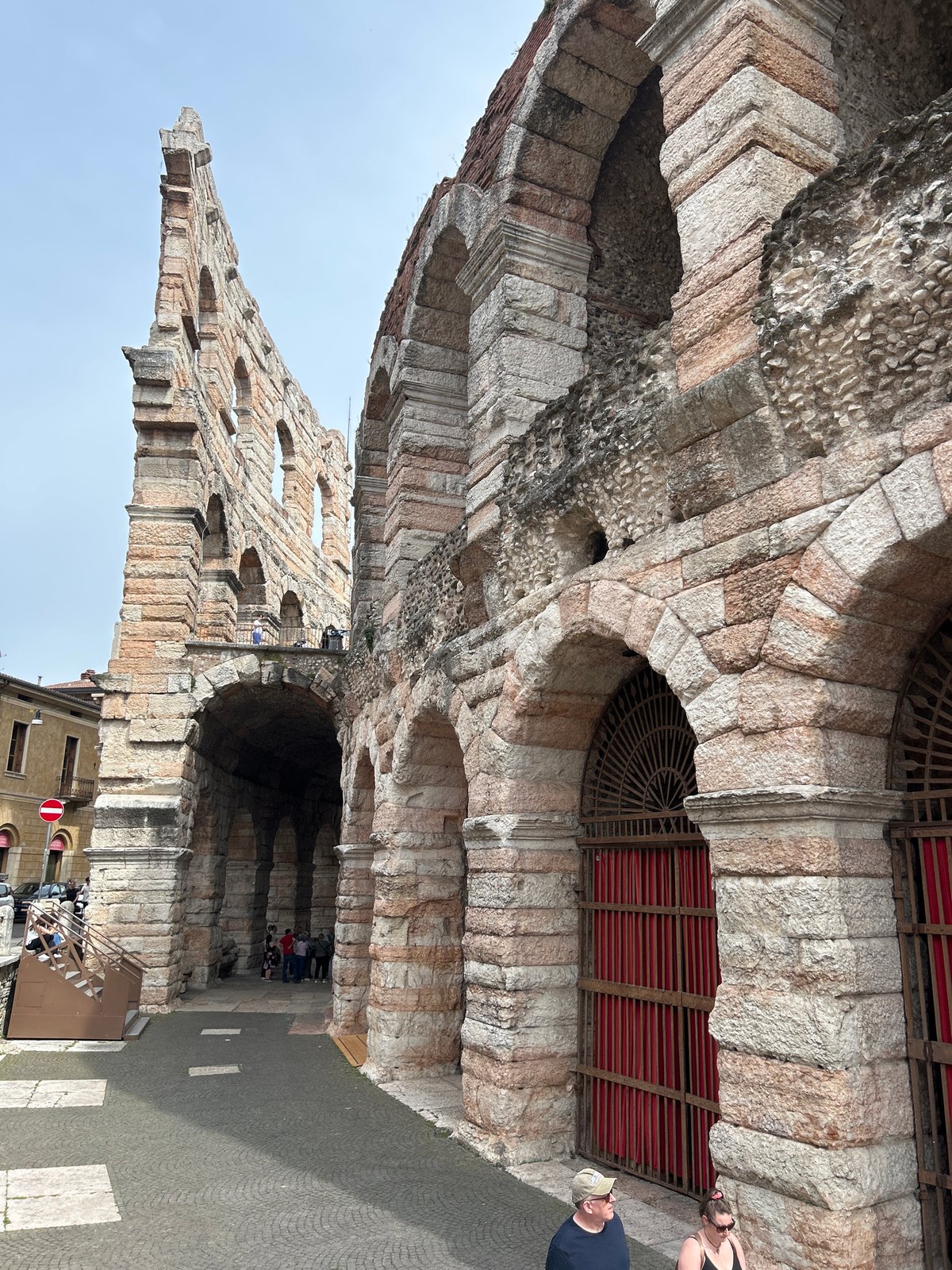 Visitor captures stone architecture of Verona Arena amphitheater