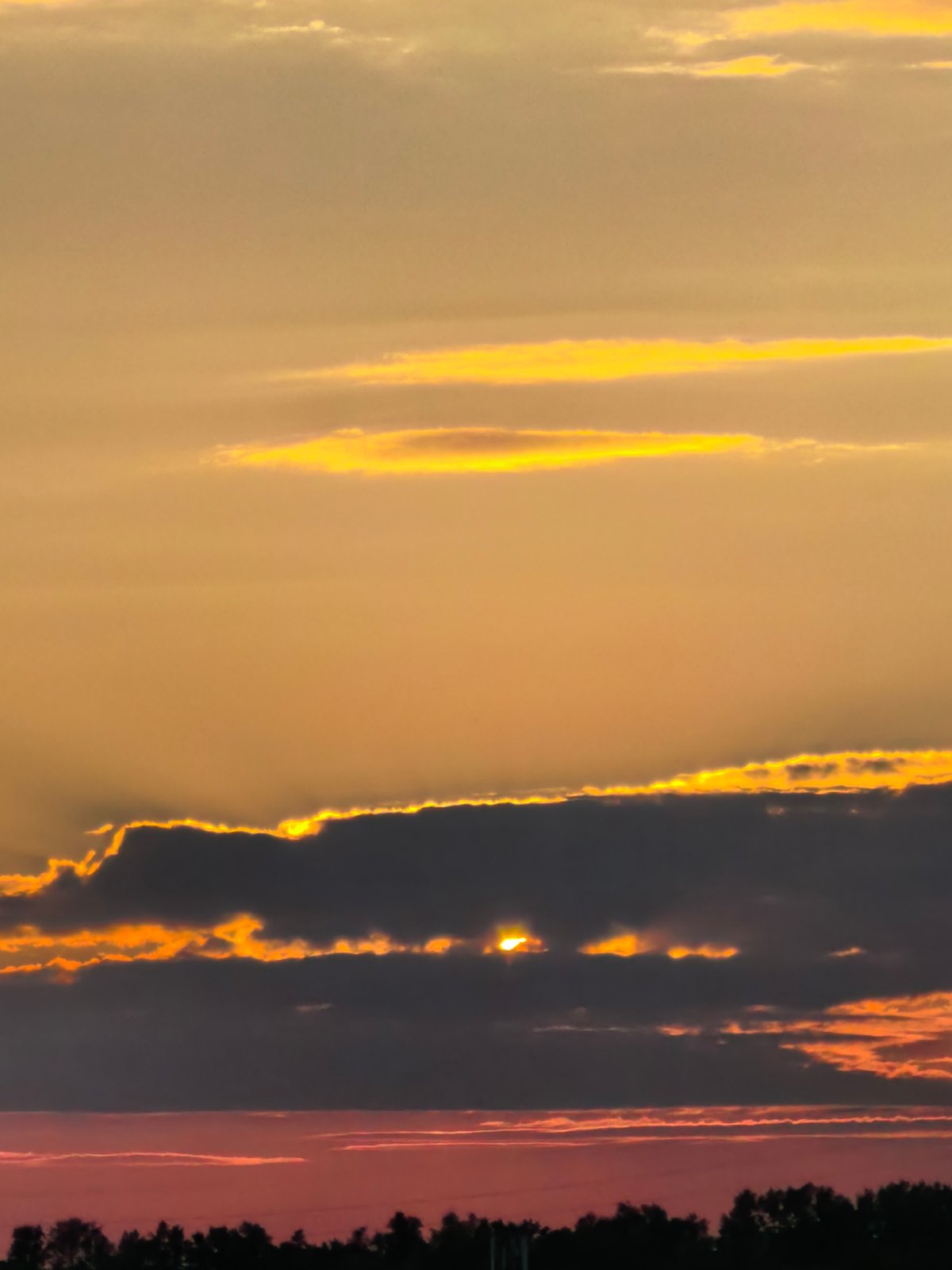 Seven angles on a vivid summer sunset sky