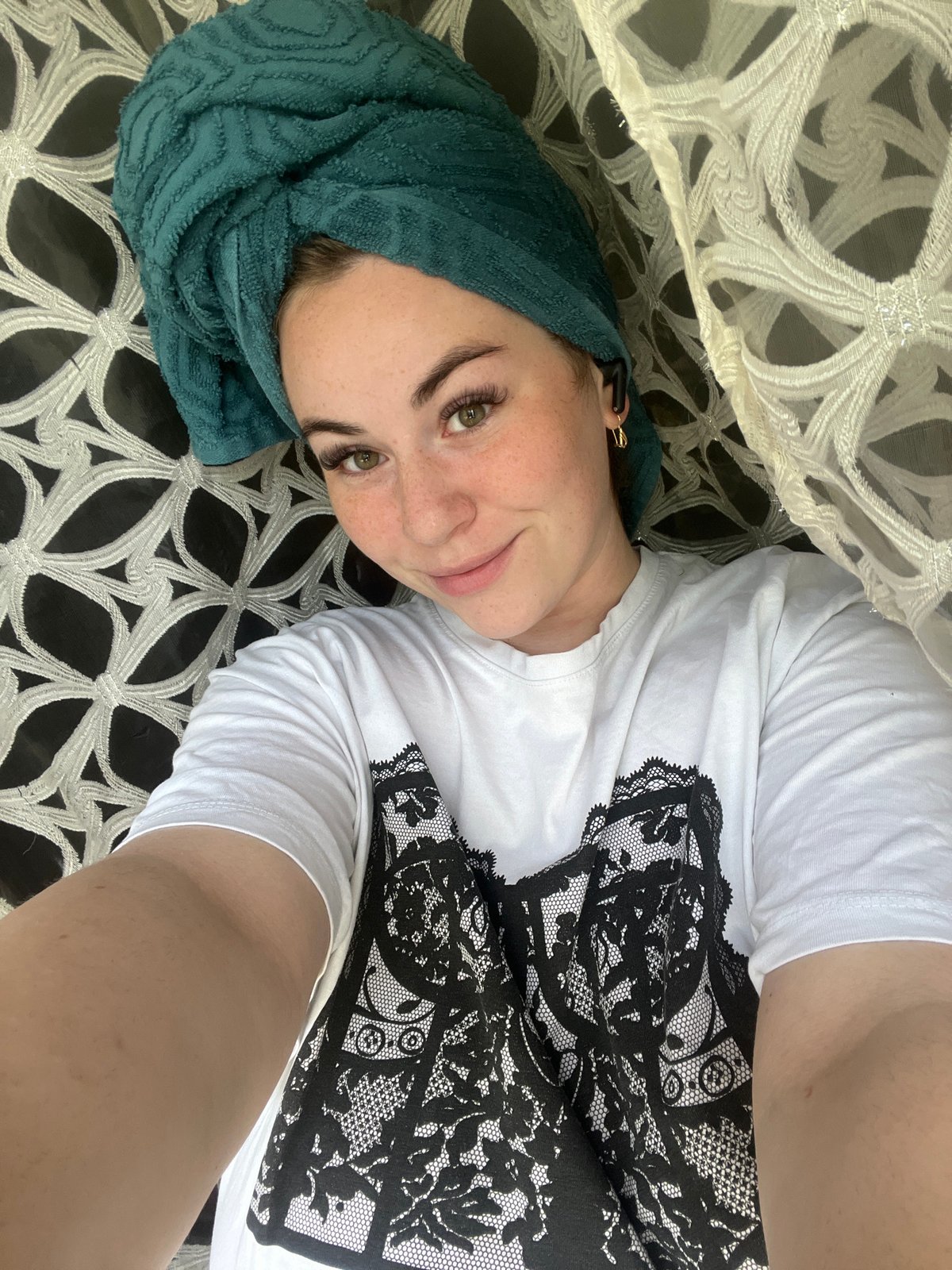 Lazy summer morning at home with pets and family