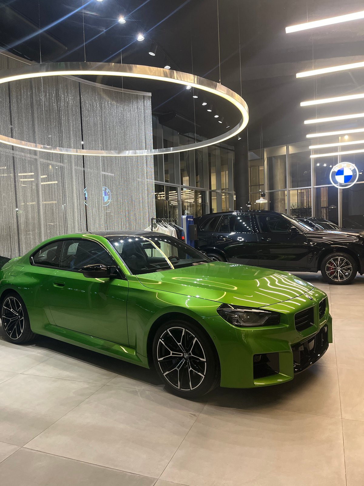 BMW vehicles spotted at Buenos Aires dealership during midnight hours