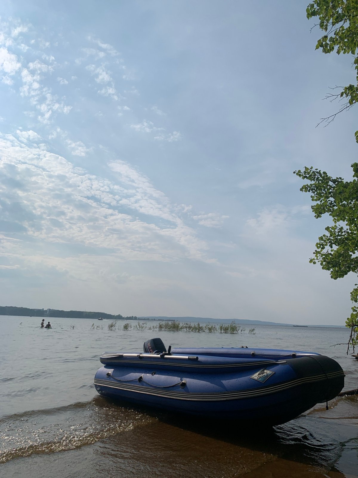 Lazy summer afternoon on the Kama River in Chaikovsky