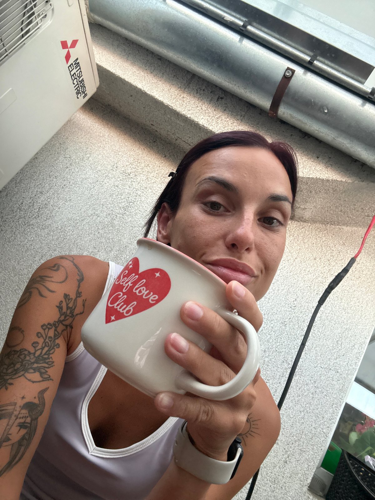 Self Love Club mug selfie in Pleven, Bulgaria