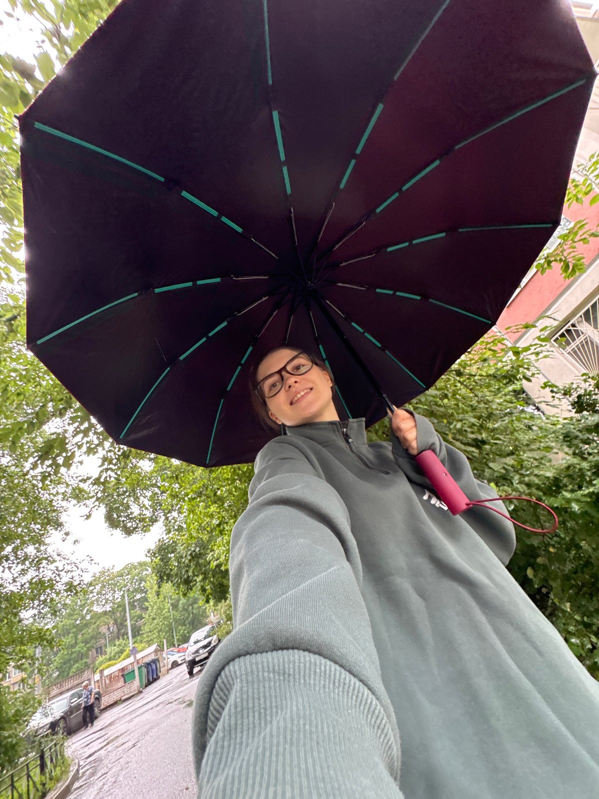 Rainy morning scenes from Saint Petersburg streets