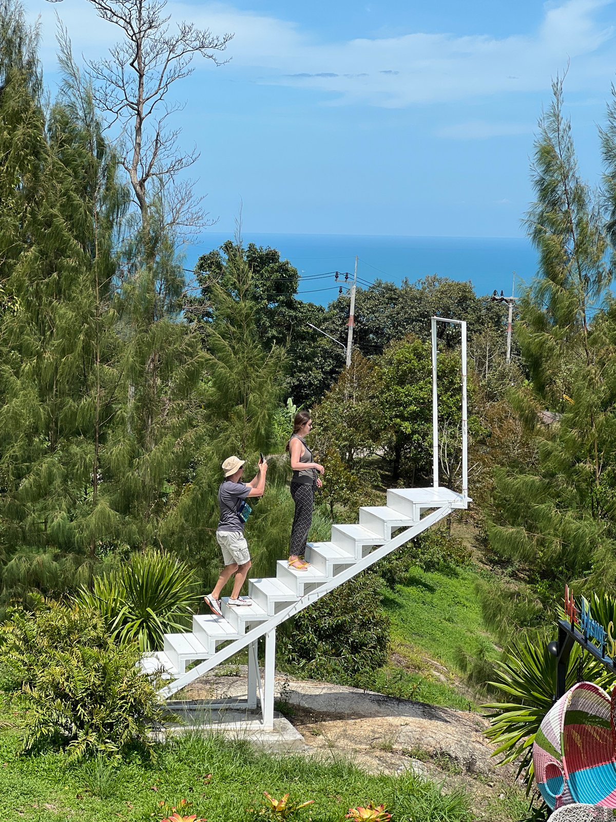 Early morning visitors gather at Baan Thurian coastal viewpoint