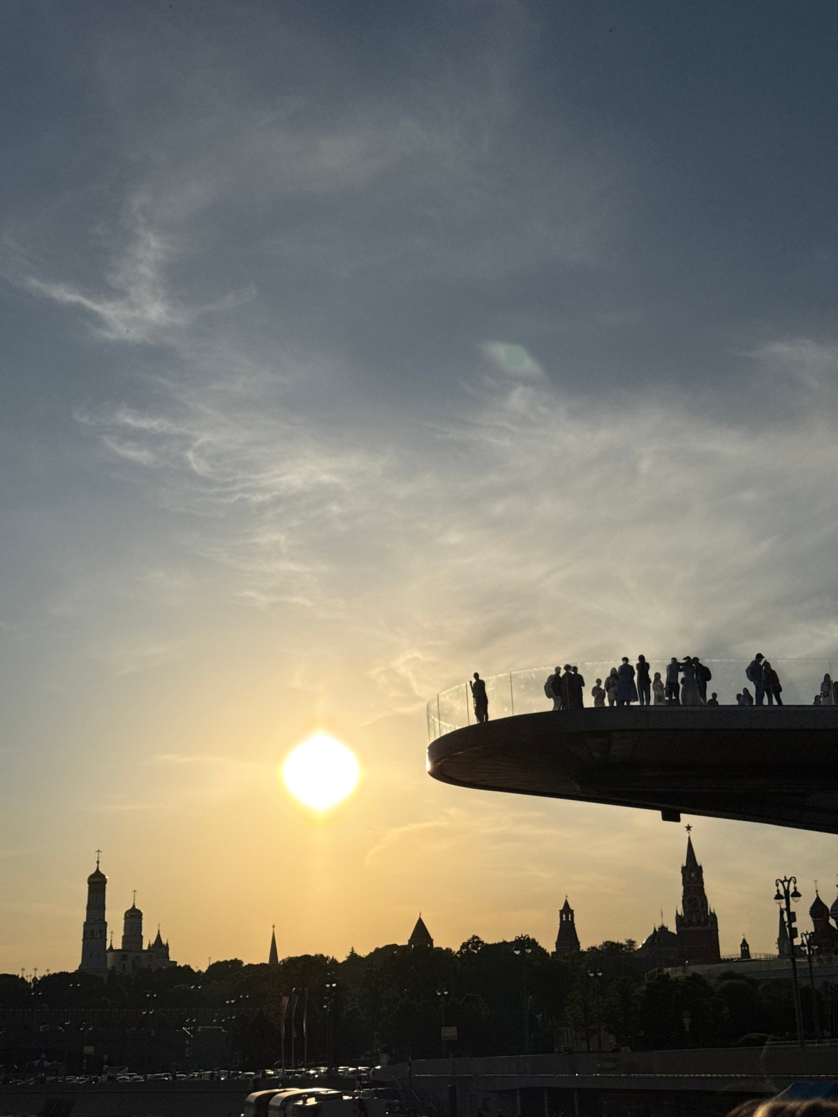Moscow landmarks captured during sunset tour on May 19