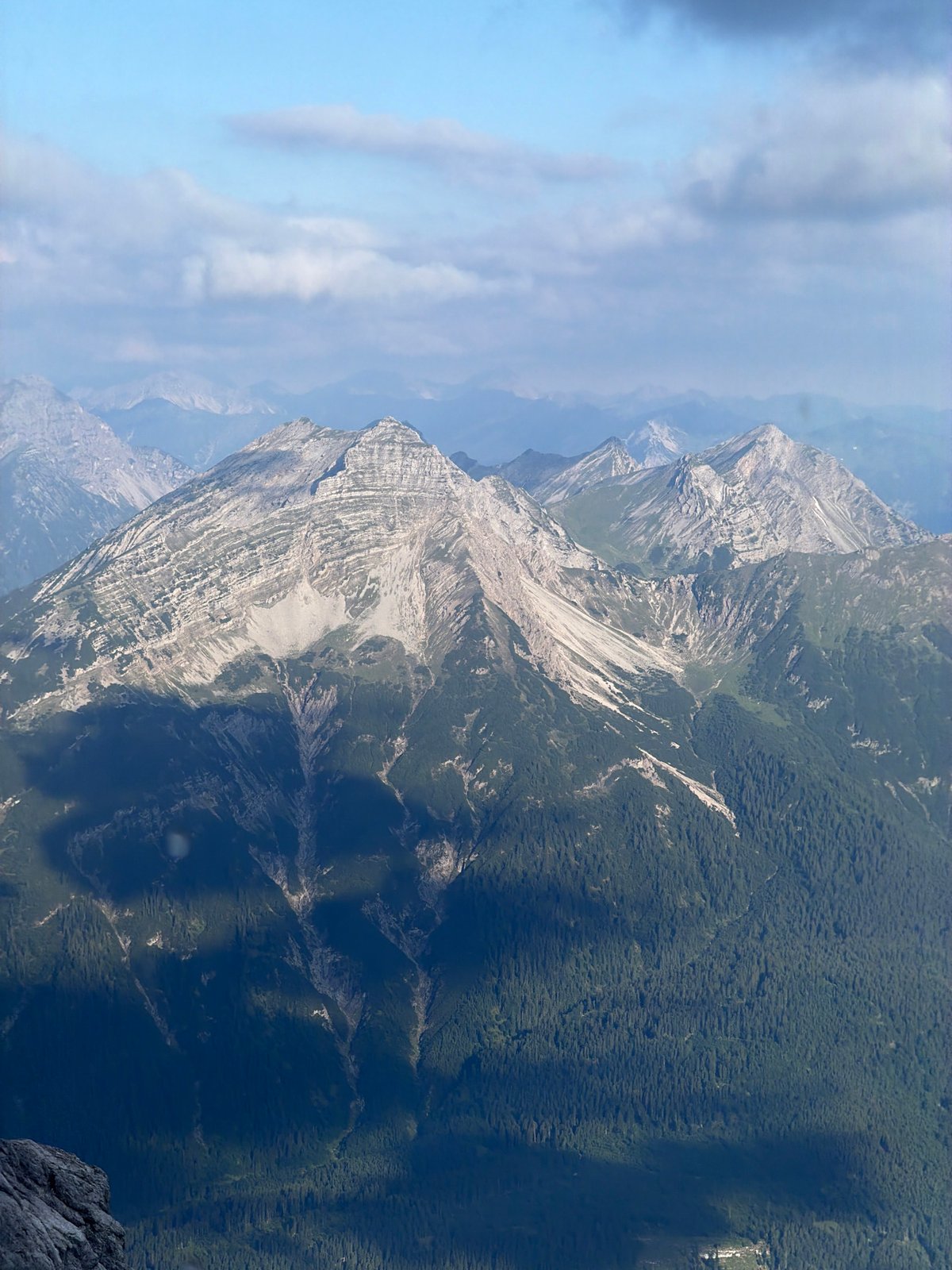 Alpine scenery around Grainau, from panorama to cliff detail