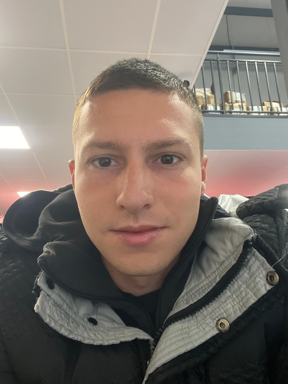 Man takes selfie in Burgas, Bulgaria