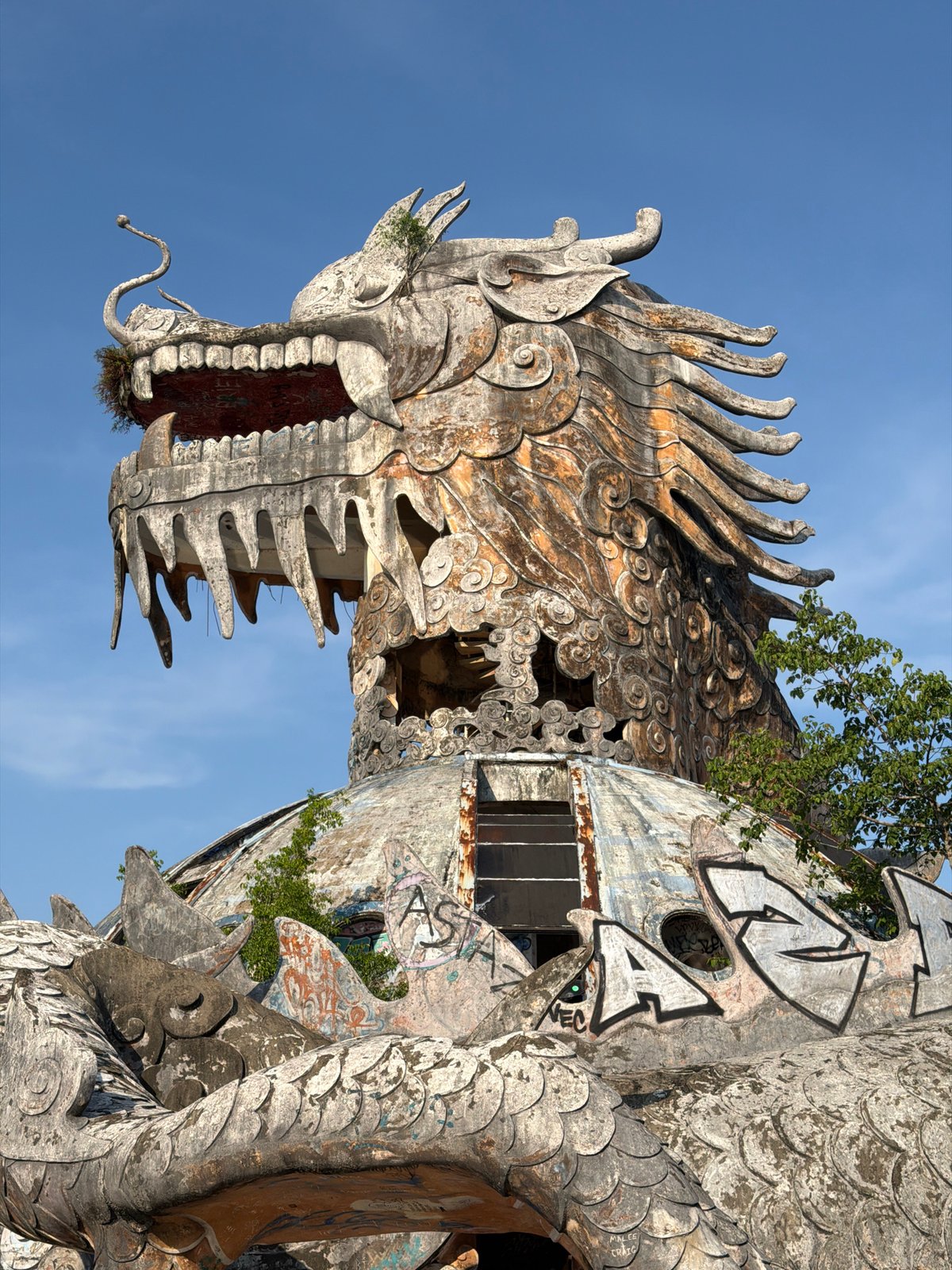 Abandoned Vietnam water park structures documented by visitor