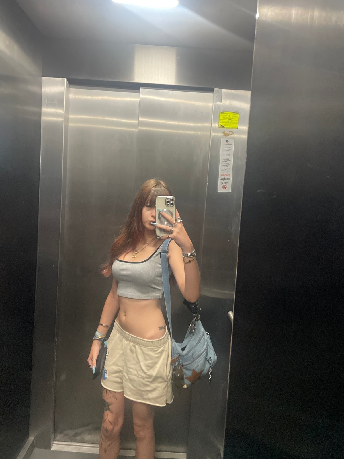 Elevator selfies, two angles, Raanana