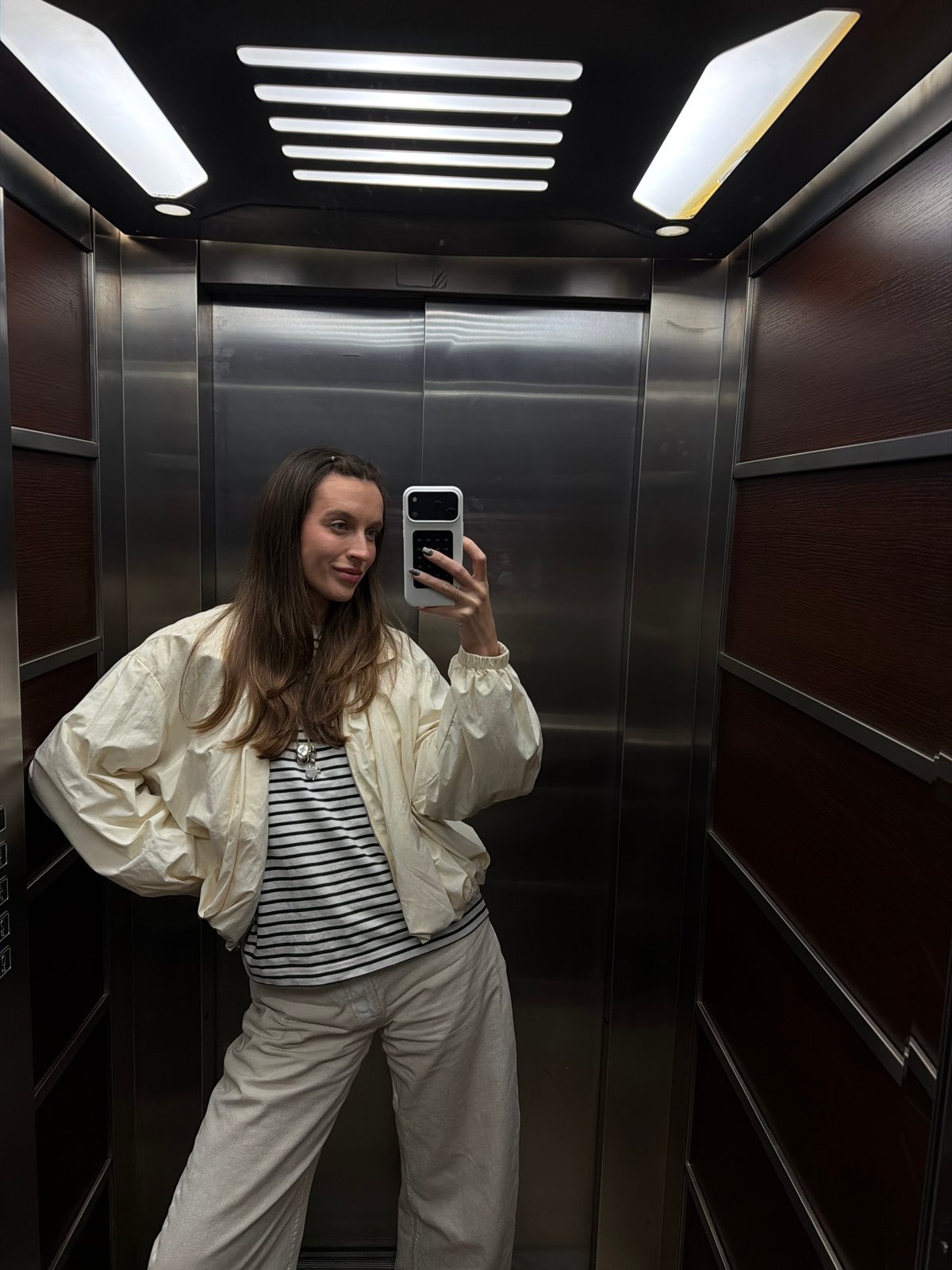 Woman Takes Elevator Selfie in Budva, Montenegro