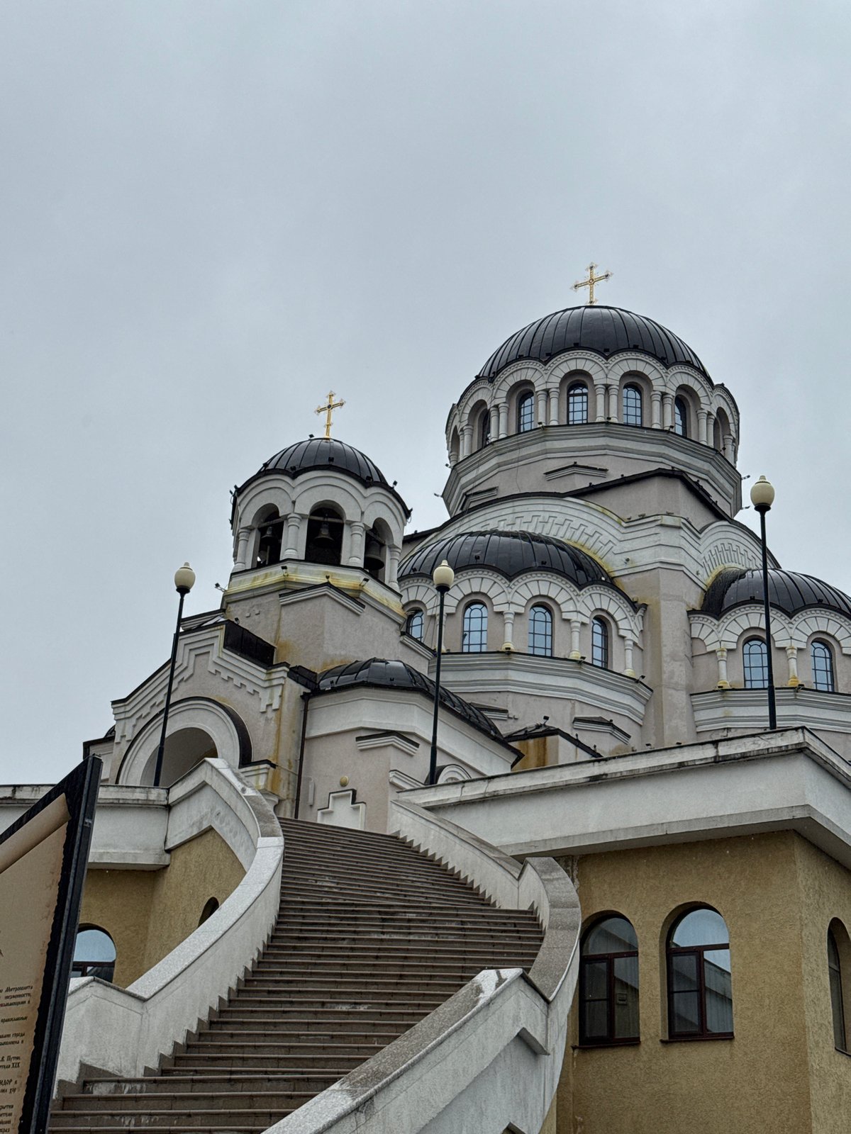 Orthodox church with multiple domes documented in Sirius, Russia