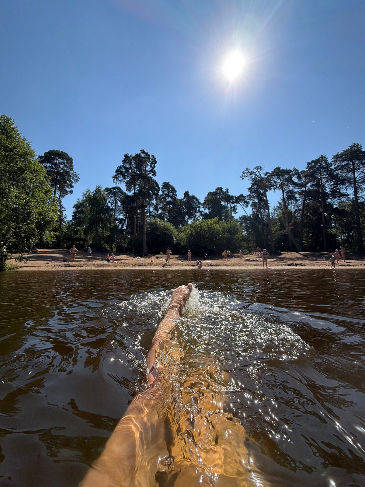 Summer water recreation activities documented at Moscow waterfront
