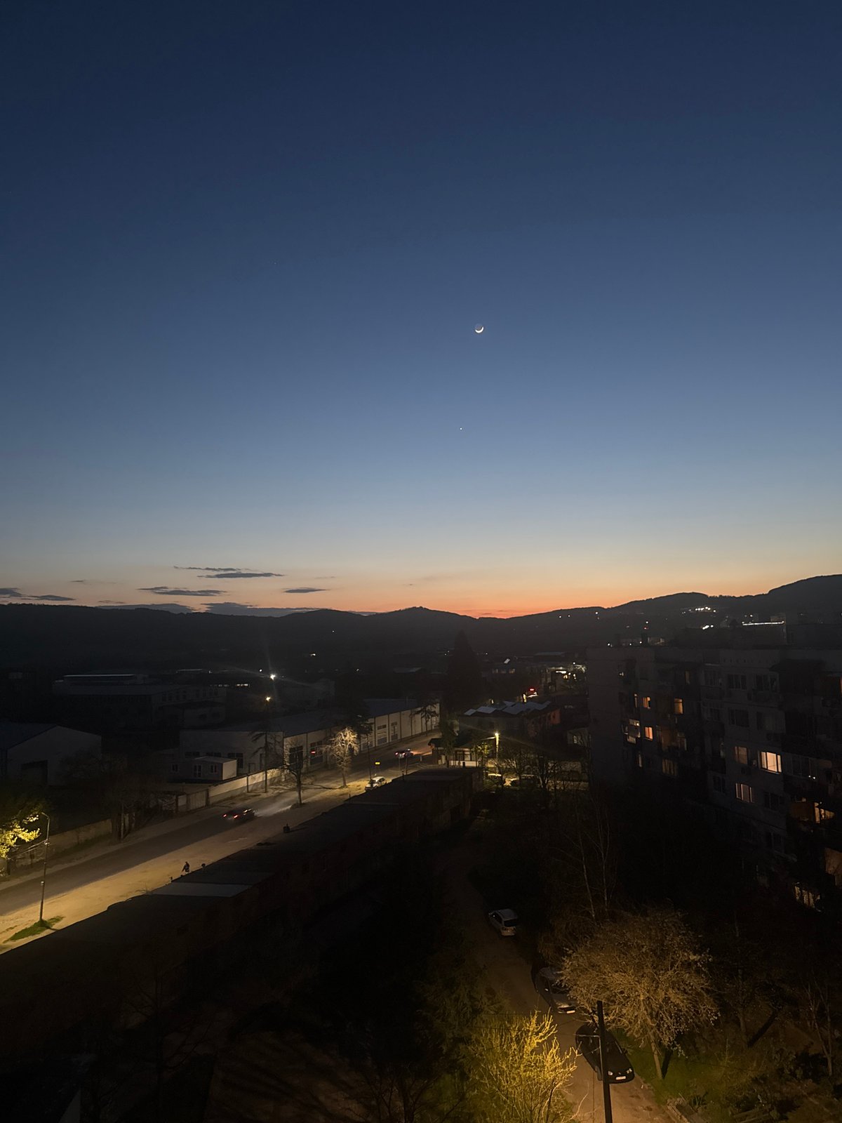 Evening scenes capture moon, stray dogs in Panagyurishte