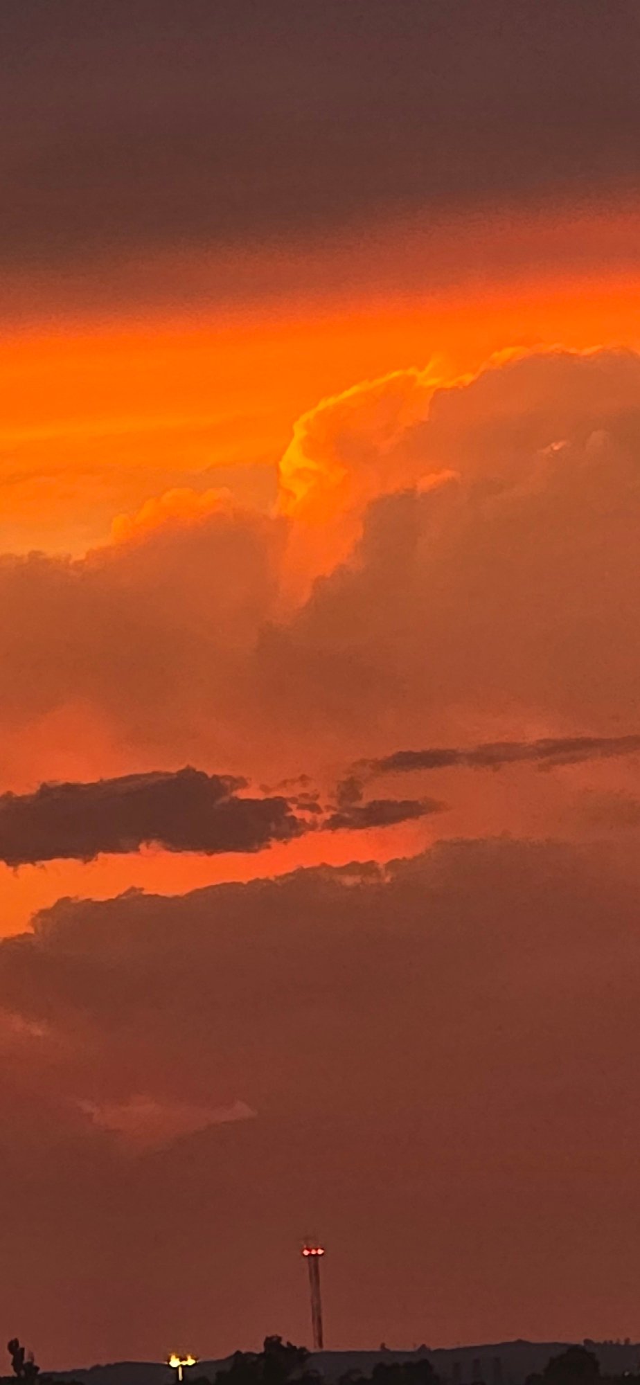 Suburban sunset and quiet outdoor scenes on a June evening