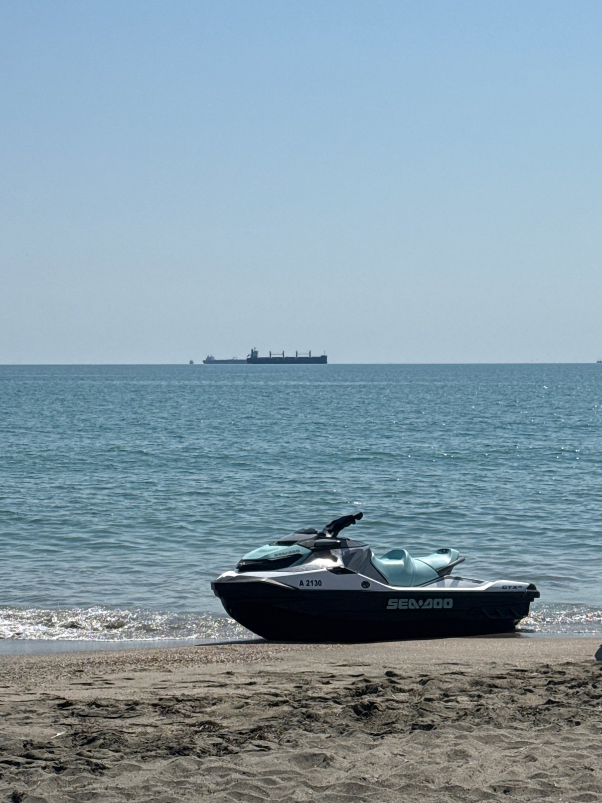 Sea-Doo jet ski parked on a calm Burgas beach