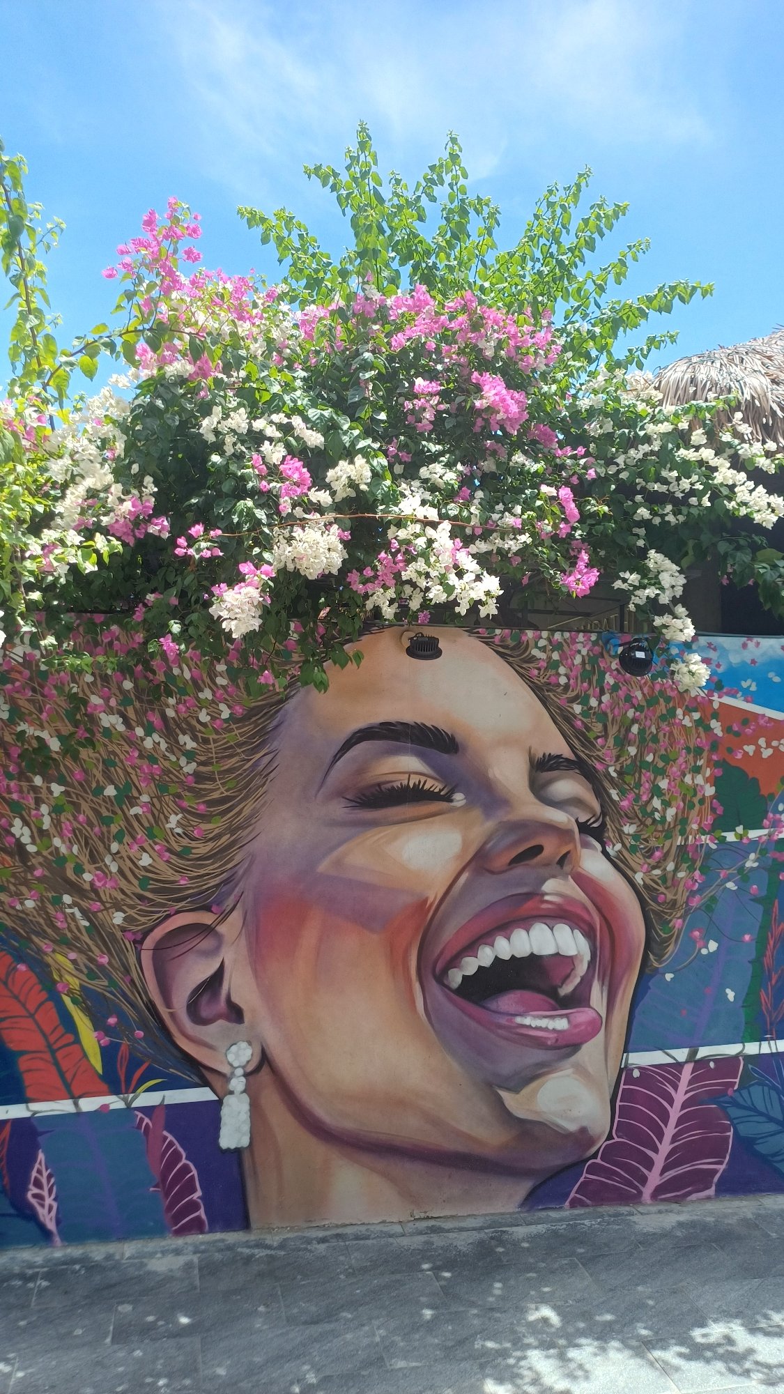 Laid-back café scene with a standout mural in Da Nang