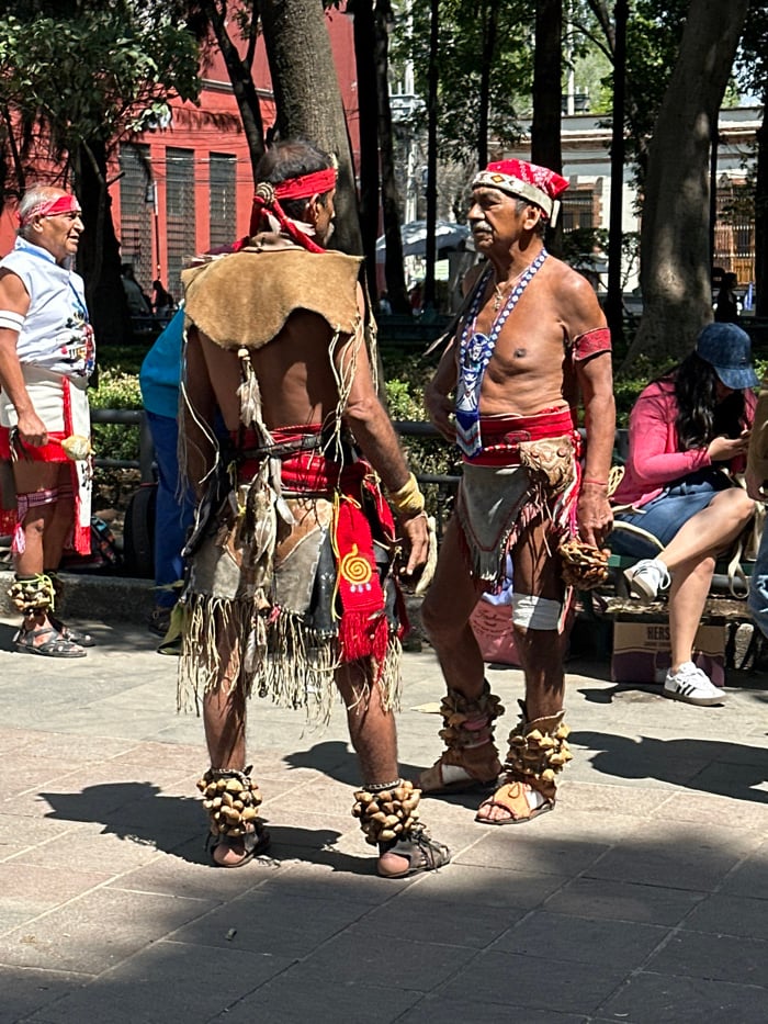 Indigenous ceremony documented across Mexico City public squares
