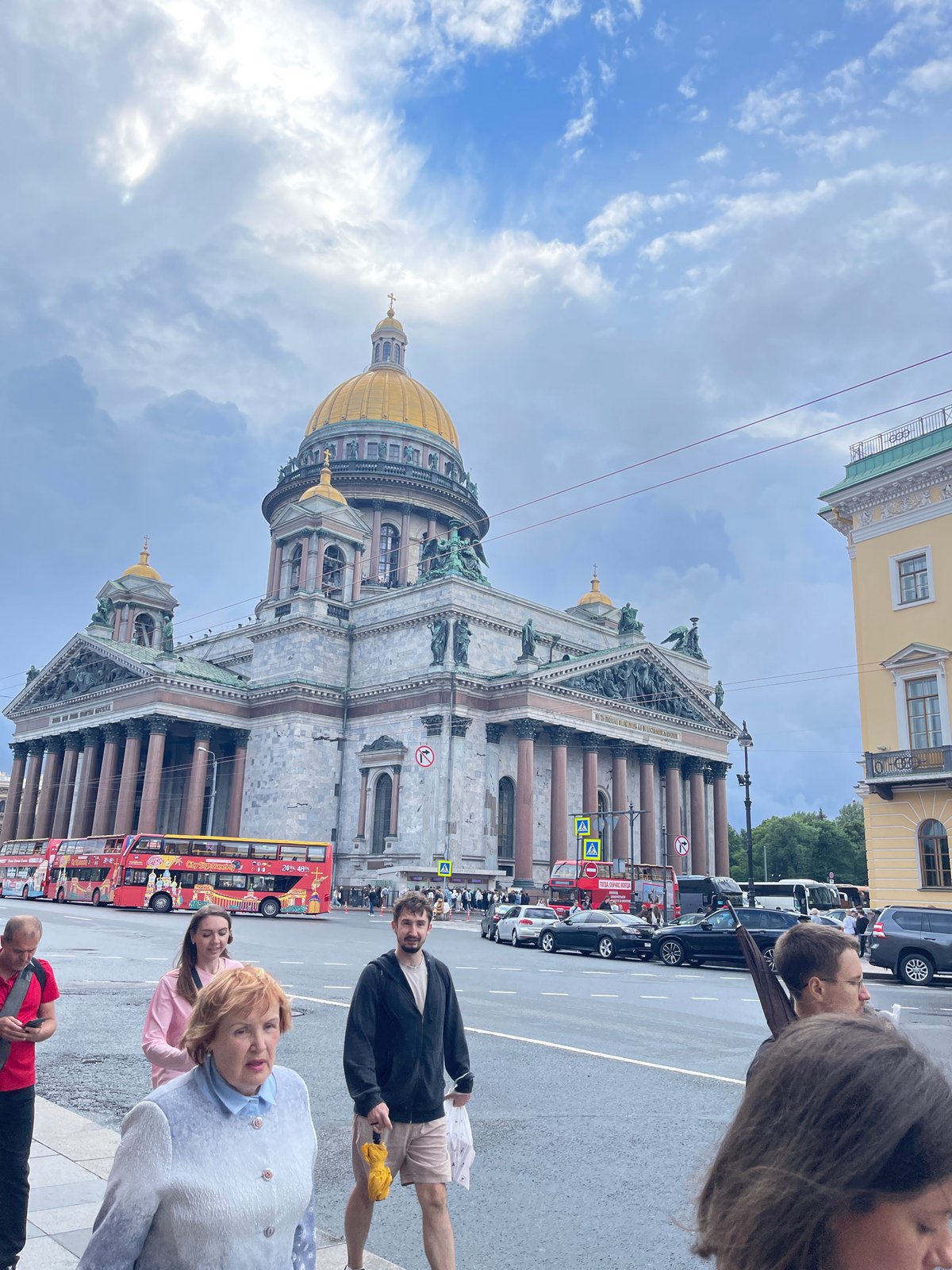 St. Isaac's Cathedral area on a grey Saint Petersburg afternoon