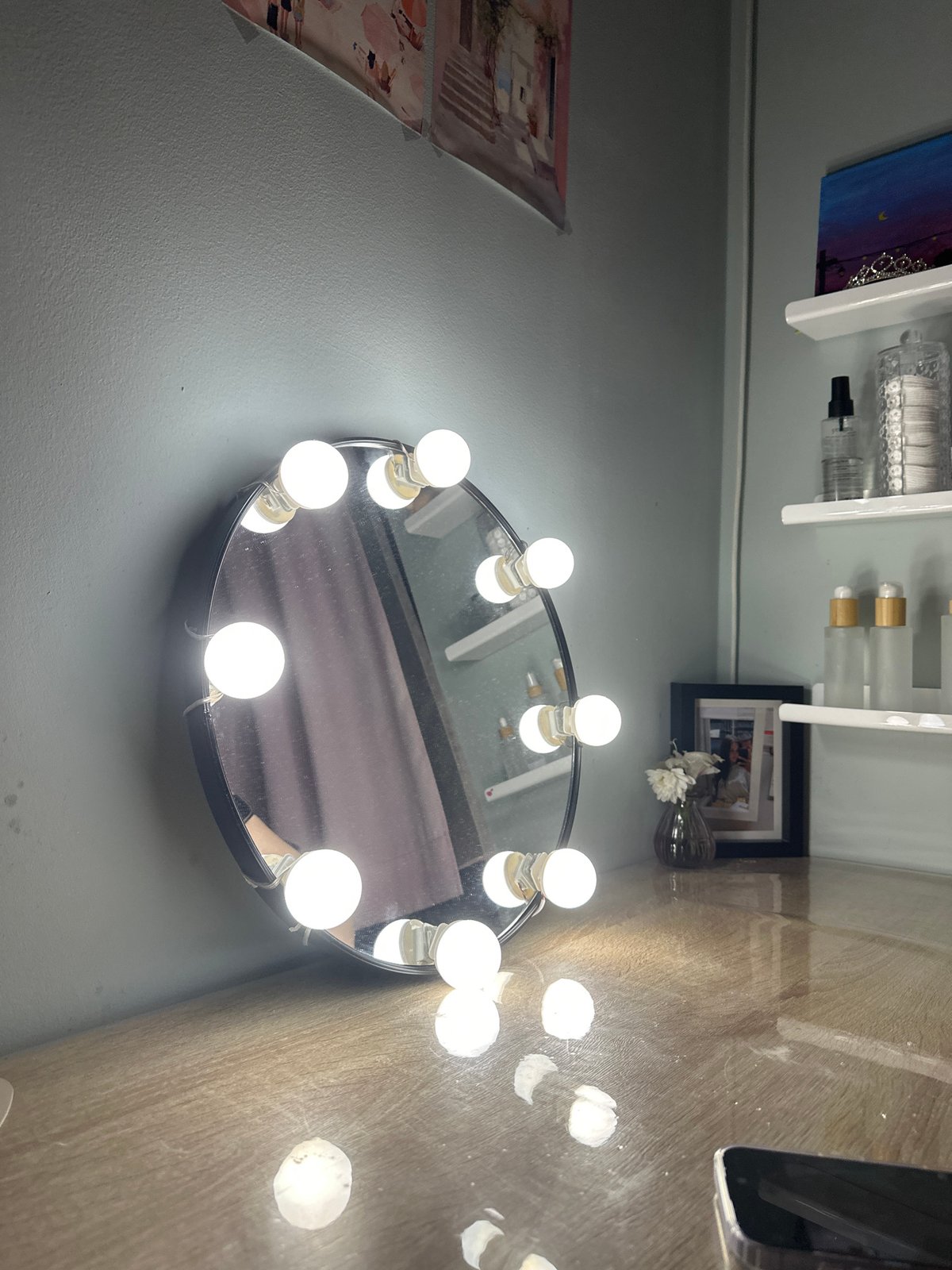 LED vanity mirror spotted in Bulgarian home interior