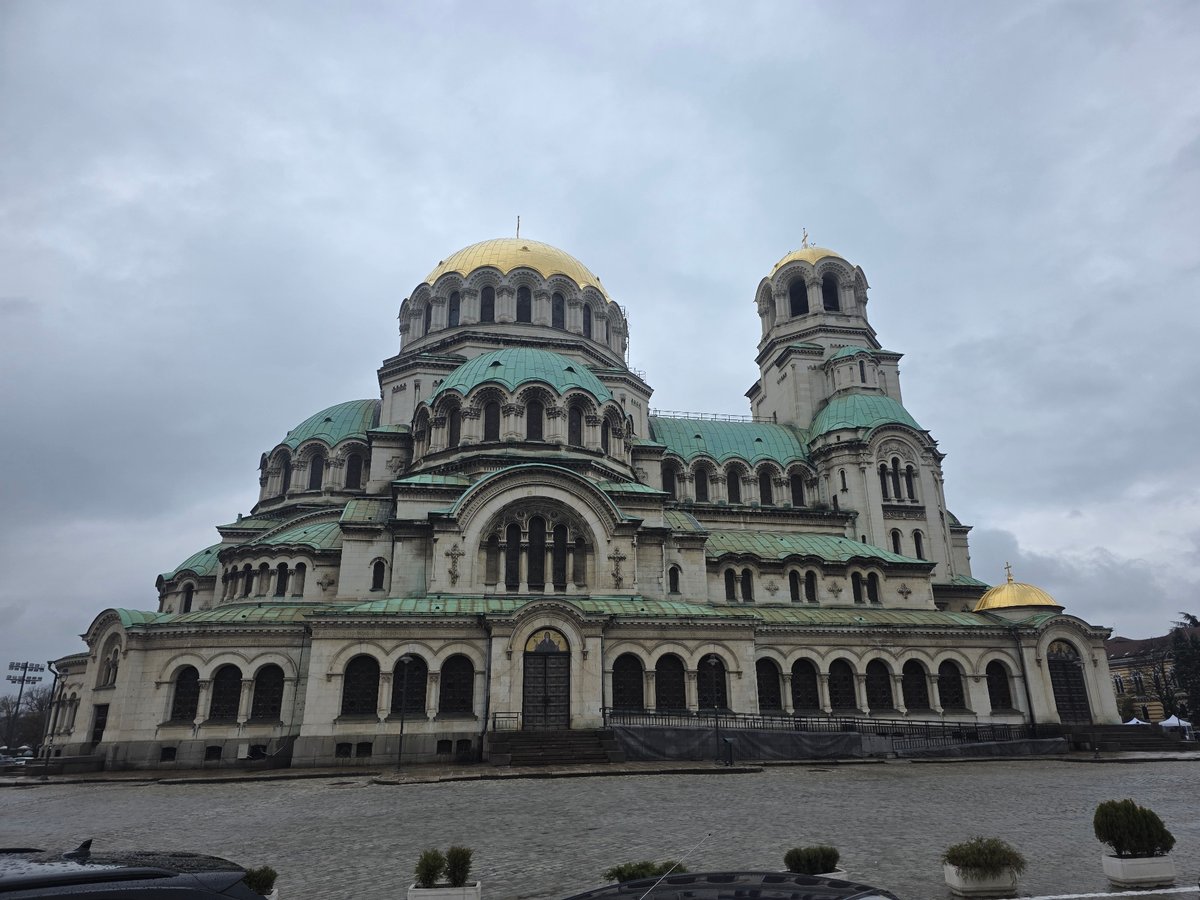 Morning scenes captured around Alexander Nevsky Cathedral, Sofia