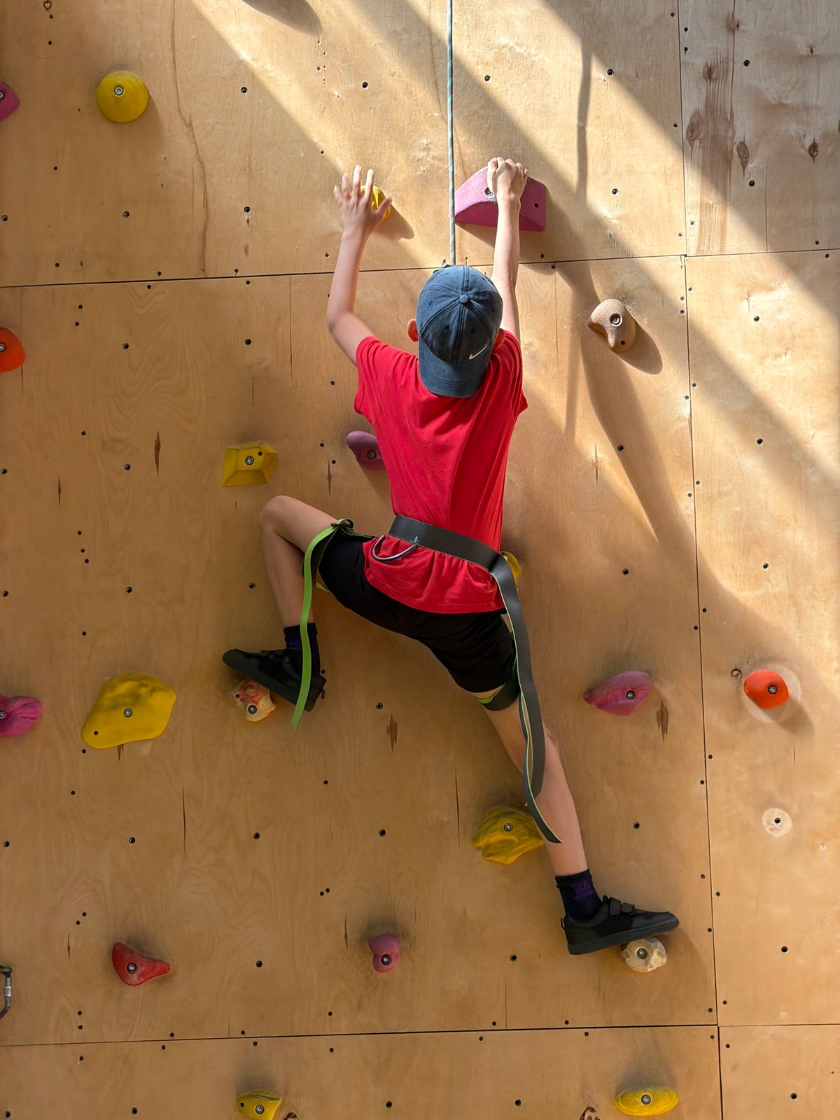 Children enjoy morning indoor rock climbing session in Izhevsk