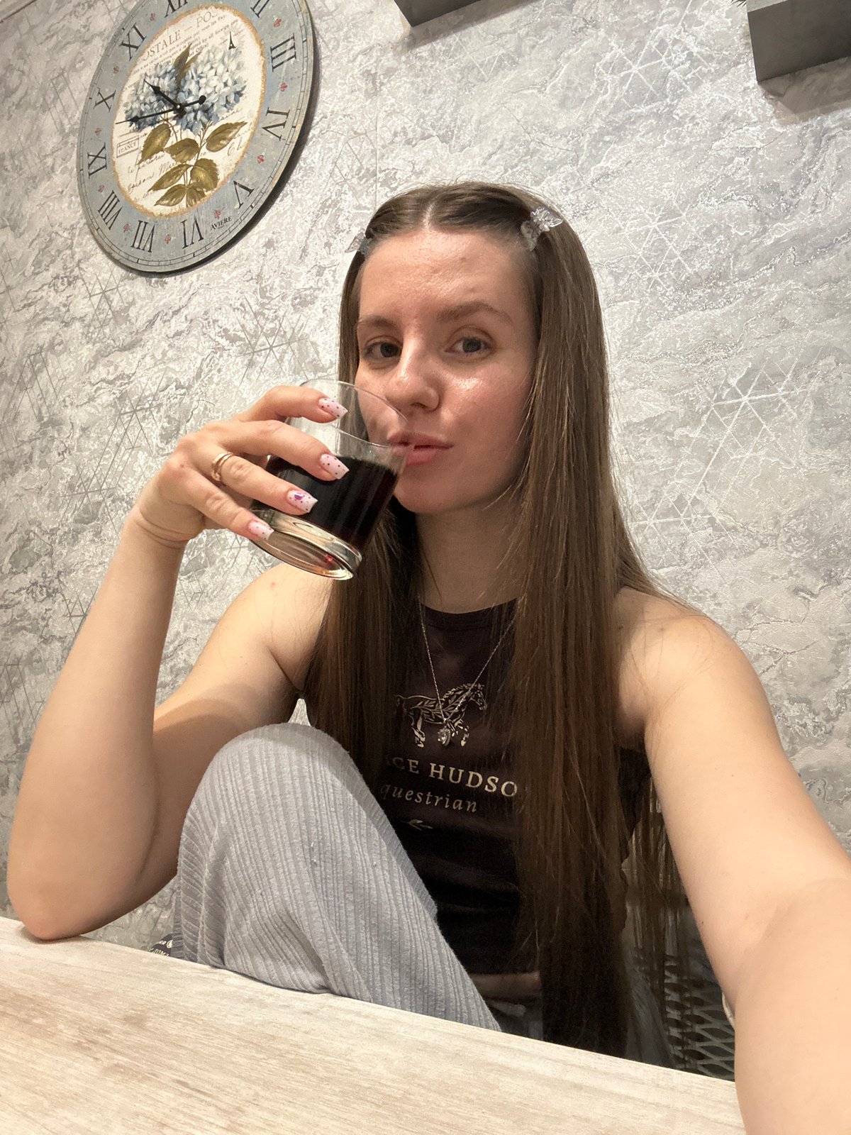Woman at hookah lounge in Klin, Russia