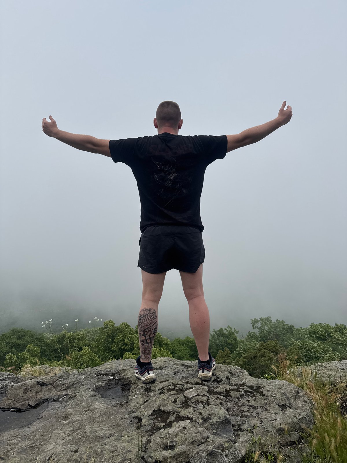 Person observed on cliff edge overlooking landscape near Sozopol