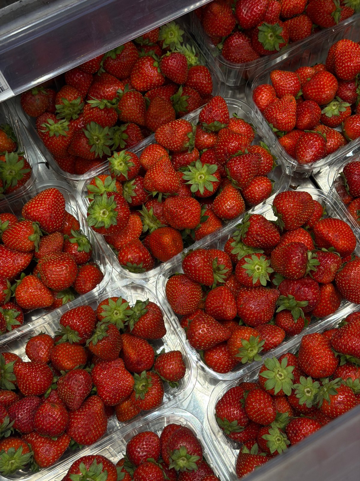 Summer fruit display at a Perm supermarket