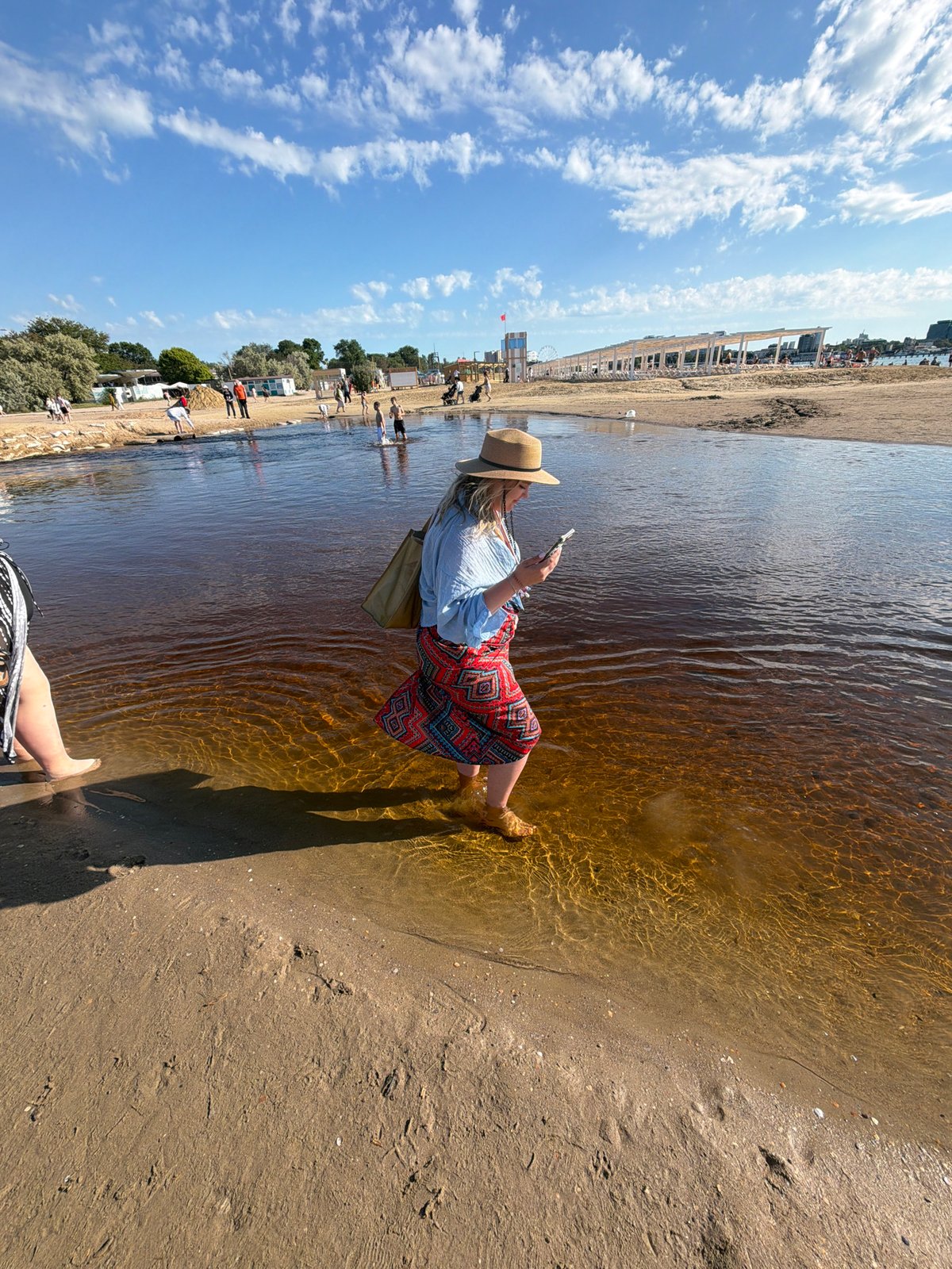 Sunny beach day recorded by visitors in Anapa, Russia