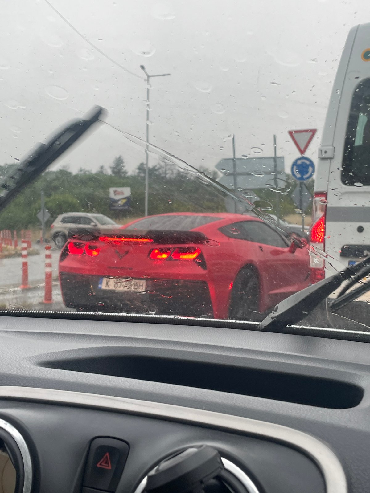 Rainy day documentation spans driving, infrastructure, electronics work