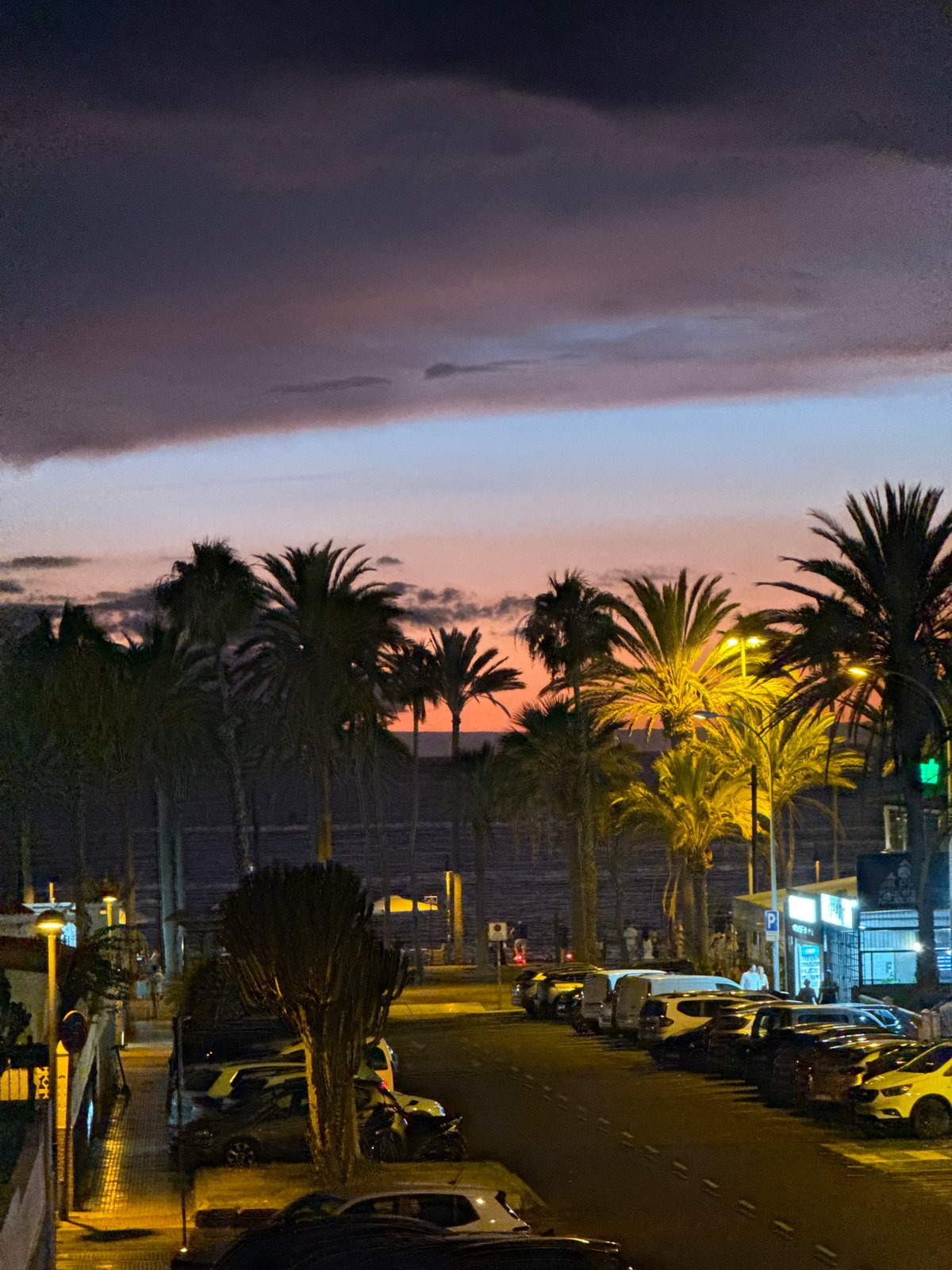 Tenerife resort strip at sunset, from waves to nightlife