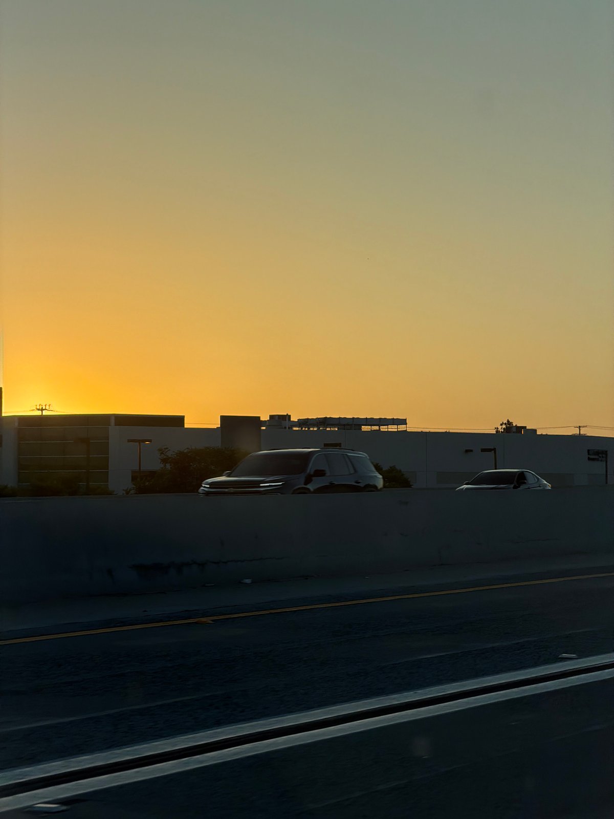 Sunset observed over Burbank with distinctive color transitions