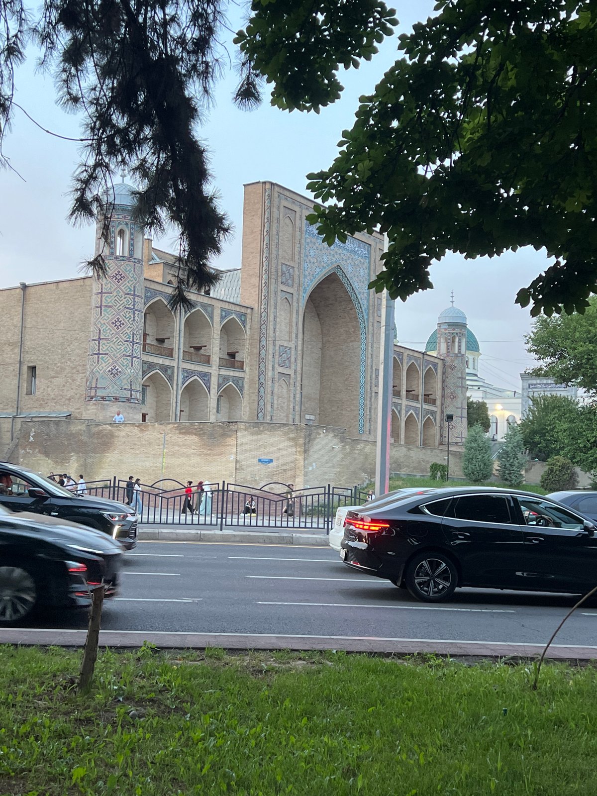 Street scene documented at Khast Imam complex in Tashkent