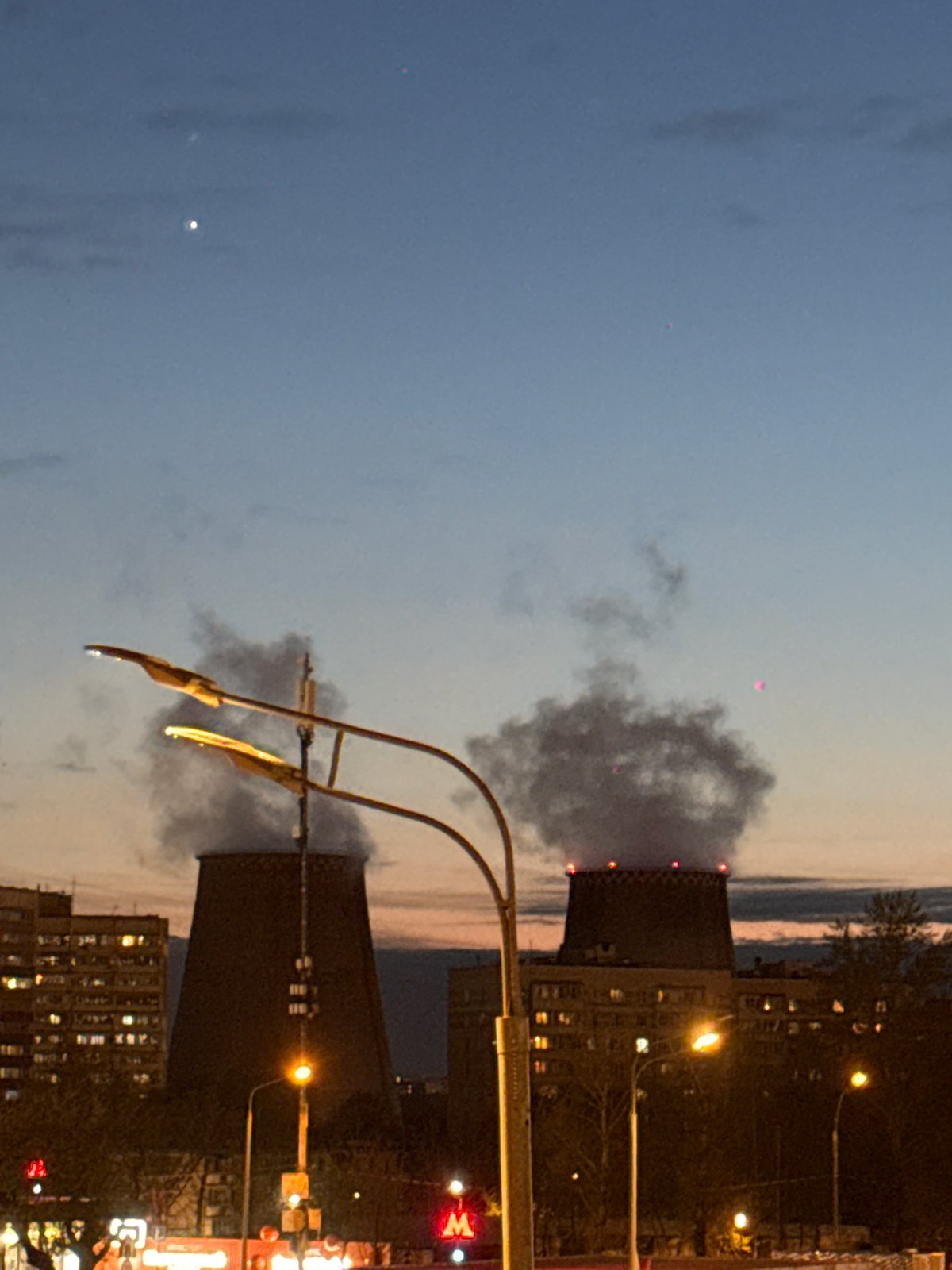 Twilight observed over Khimki cityscape, April 30